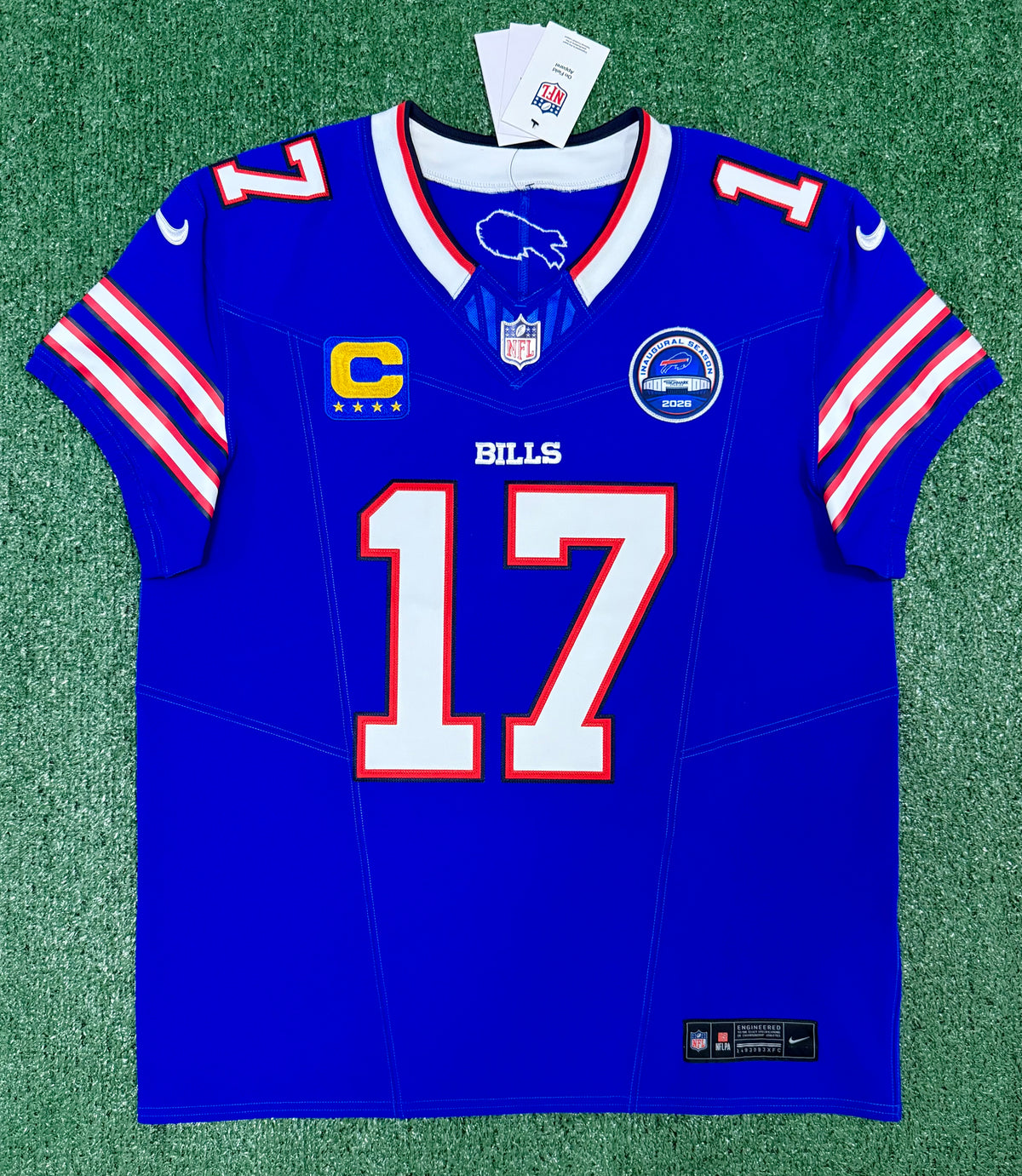 Josh Allen Buffalo Bills Jersey #17 Nike Vapor Fuse Elite Blue Size 44 (L) NFL