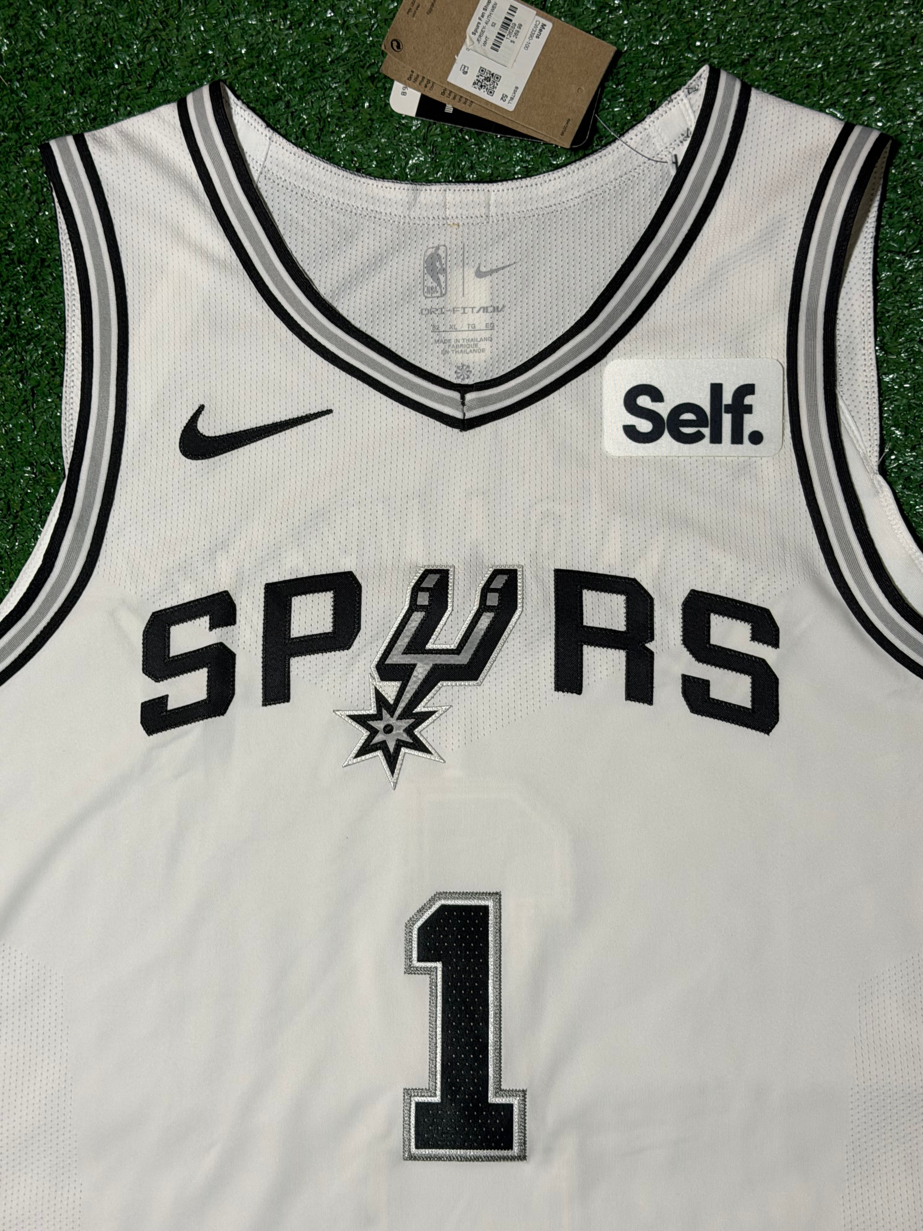 Victor Wembanyama San Antonio Spurs Jersey #1 Nike ADV Authentic White Size 52 (XL) NBA