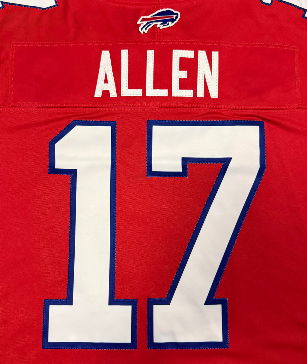 Josh Allen Buffalo Bills Jersey #17 Nike Vapor Fuse Limited Stitched Red Size Large NFL