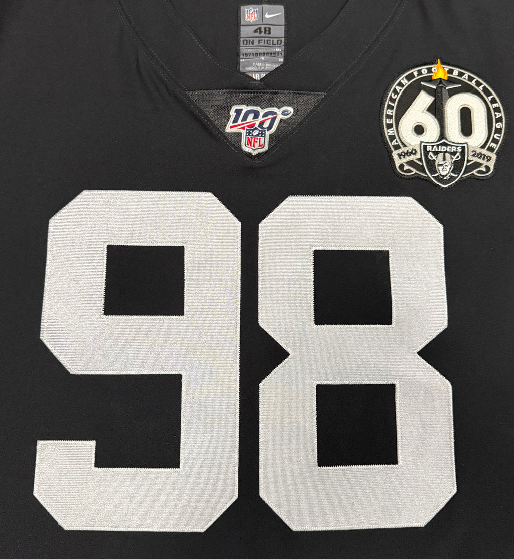 Maxx Crosby Las Vegas Raiders Jersey #98 Nike Vapor Elite Black Size 48 (XL) NFL