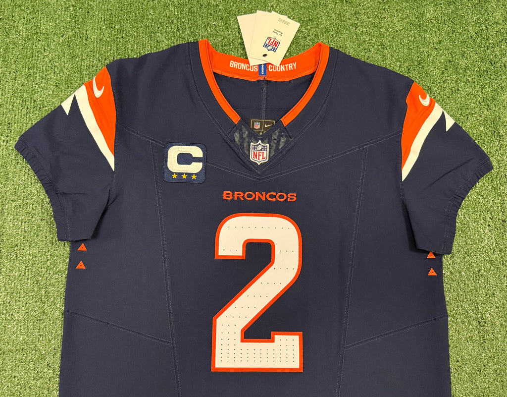 Pat Surtain II Denver Broncos Jersey #2 Nike Vapor Fuse Elite Navy Size 44 (L) NFL