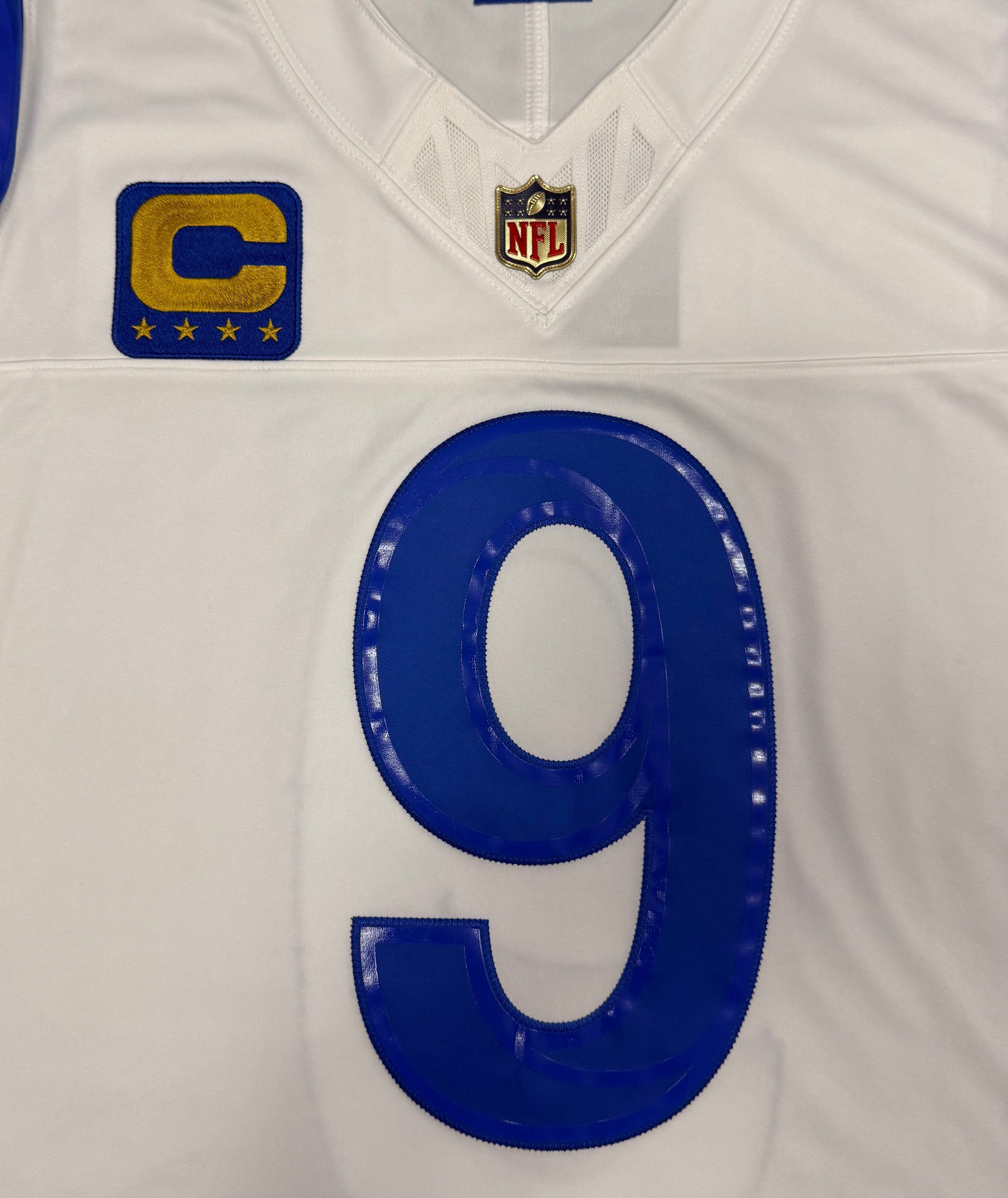 Matthew Stafford Los Angeles Rams Jersey #9 Nike Vapor Fuse Limited Stitched White Size (Large) NFL