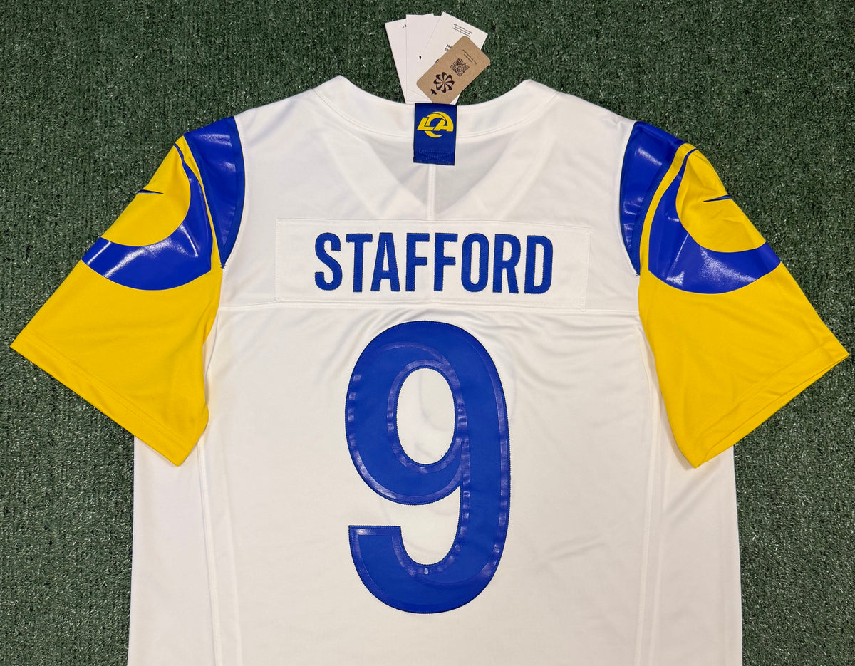Matthew Stafford Los Angeles Rams Jersey #9 Nike Vapor Fuse Limited Stitched White Size (XL) NFL