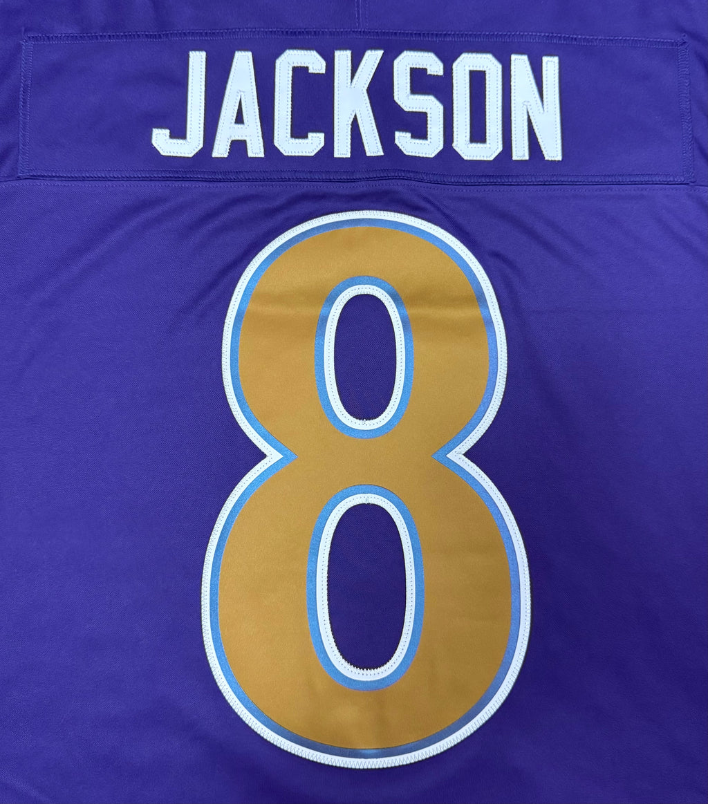 Lamar Jackson Baltimore Ravens Jersey #8 Nike Vapor FUSE Limited Purple Size (XL) NFL