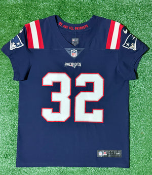 Devin McCourty New England Patriots Jersey #32 Nike Vapor Elite Blue Size 44 (Large) NFL