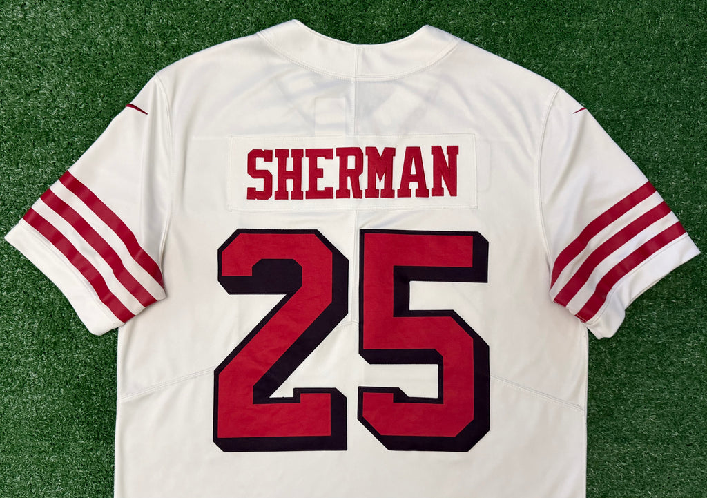 Richard Sherman San Francisco 49ers Jersey #25 Nike Vapor Limited White Size (Large) NFL