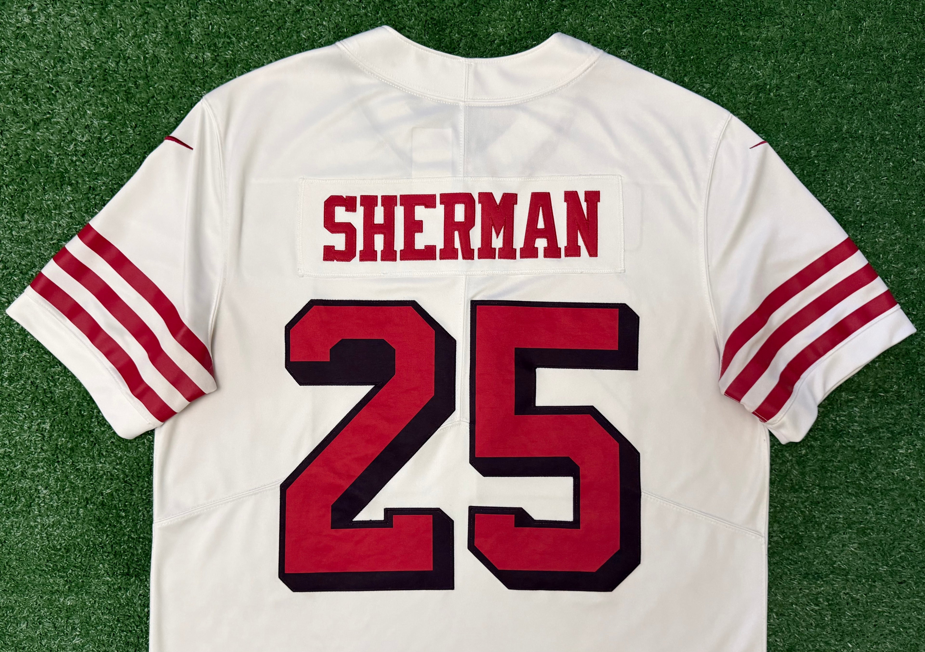 Richard Sherman San Francisco 49ers Jersey #25 Nike Vapor Limited White Size (Large) NFL
