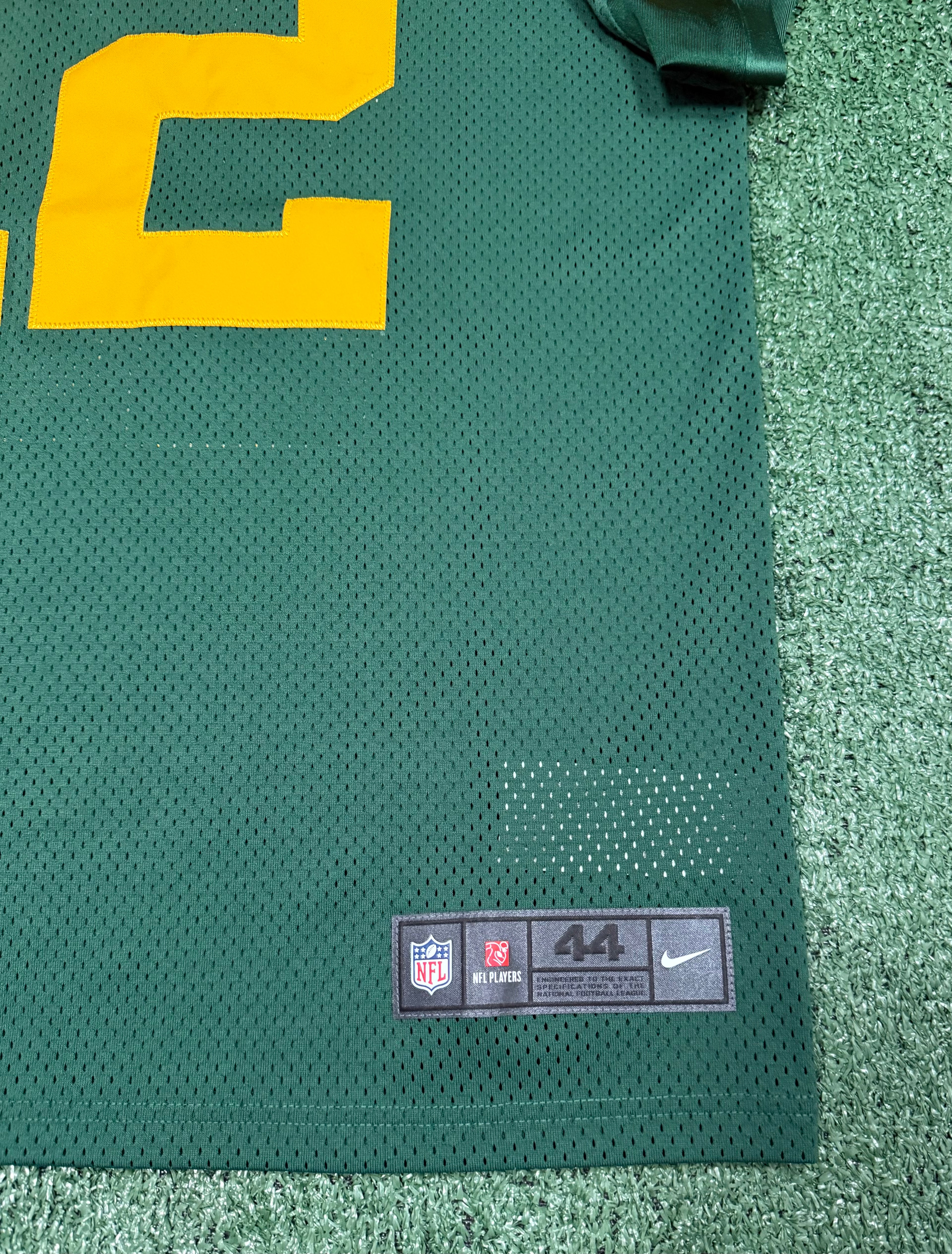 Aaron Rodgers Green Bay Packers Jersey #12 Nike Vapor Elite Green Size 44 (Large) NFL