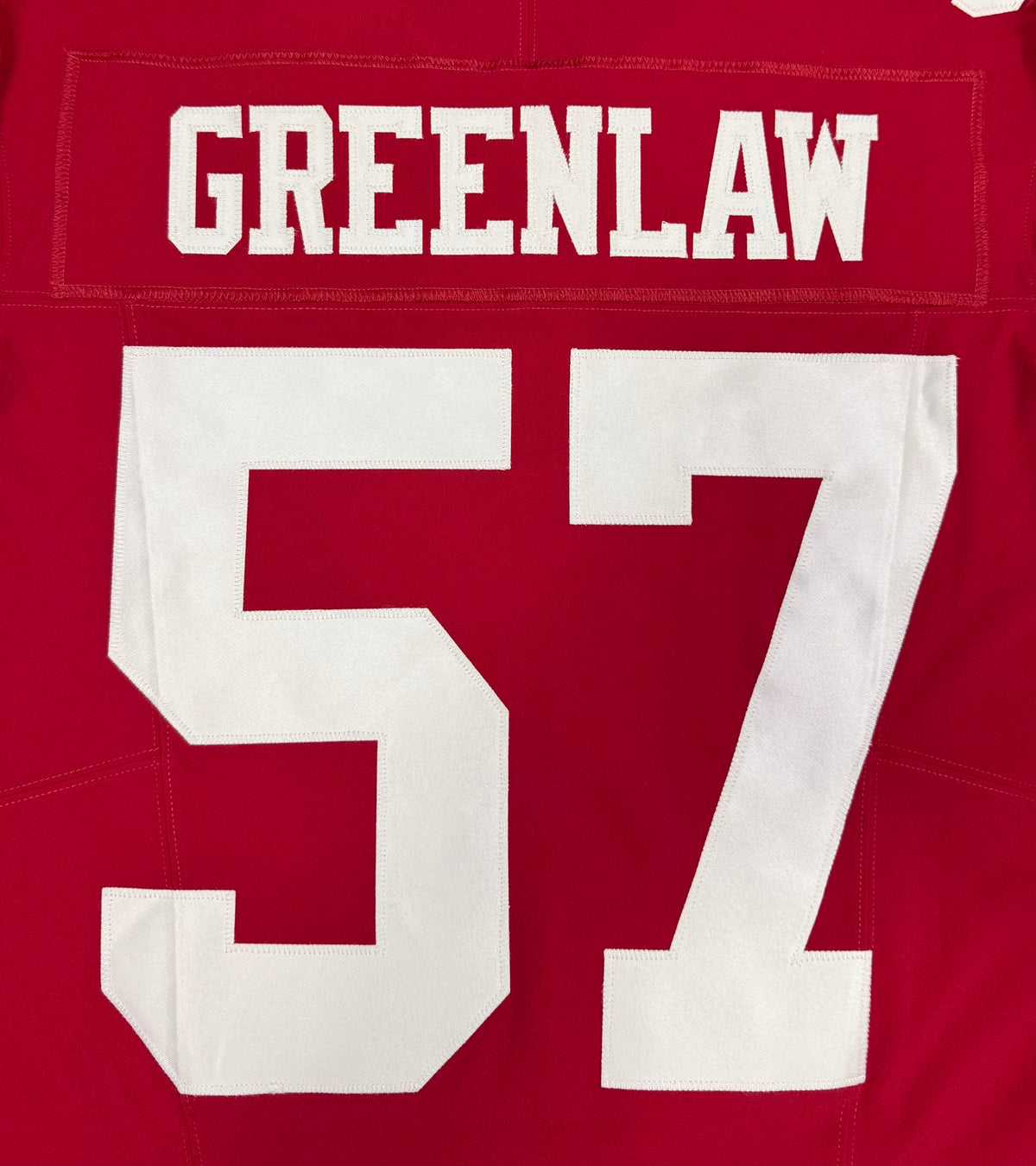 Dre Greenlaw San Francisco 49ers Jersey #57 Nike Vapor FUSE Elite Red Size 44 (Large) NFL