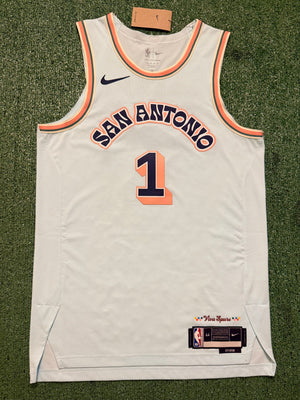 Victor Wembanyama San Antonio Spurs Jersey #1 Nike ADV Authentic Blue Size 44 (M) NBA