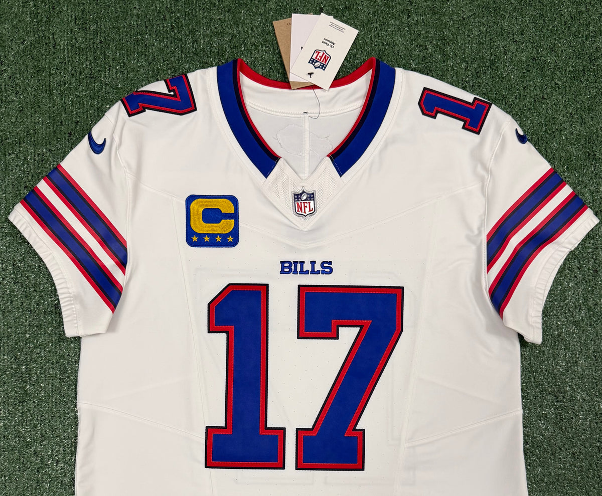 Josh Allen Buffalo Bills Jersey #17 Nike Vapor Fuse Elite White Size 44 (L) NFL