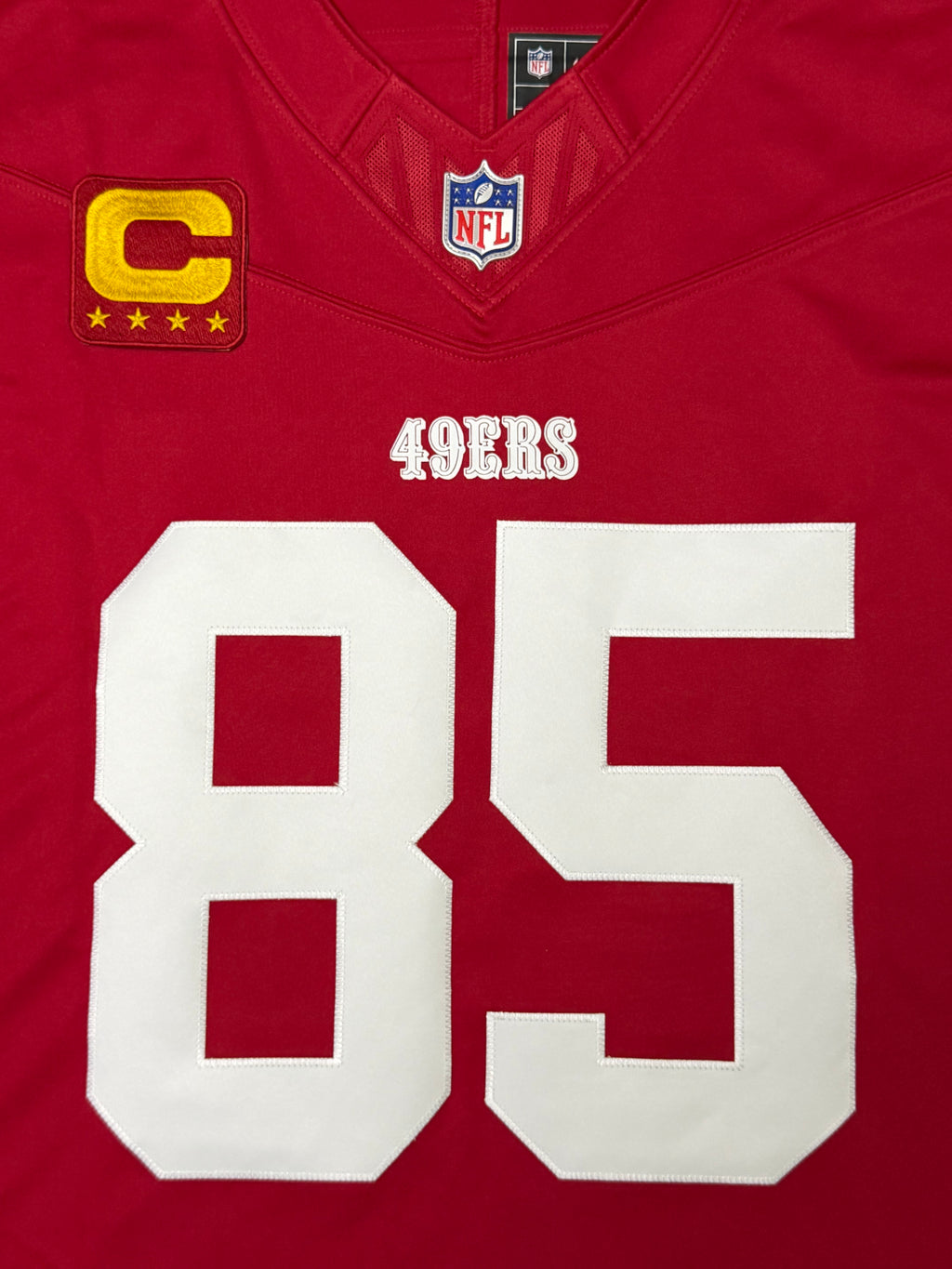George Kittle San Francisco 49ers Jersey #85 Nike Vapor Fuse Limited Stitched Red Size (Large) NFL