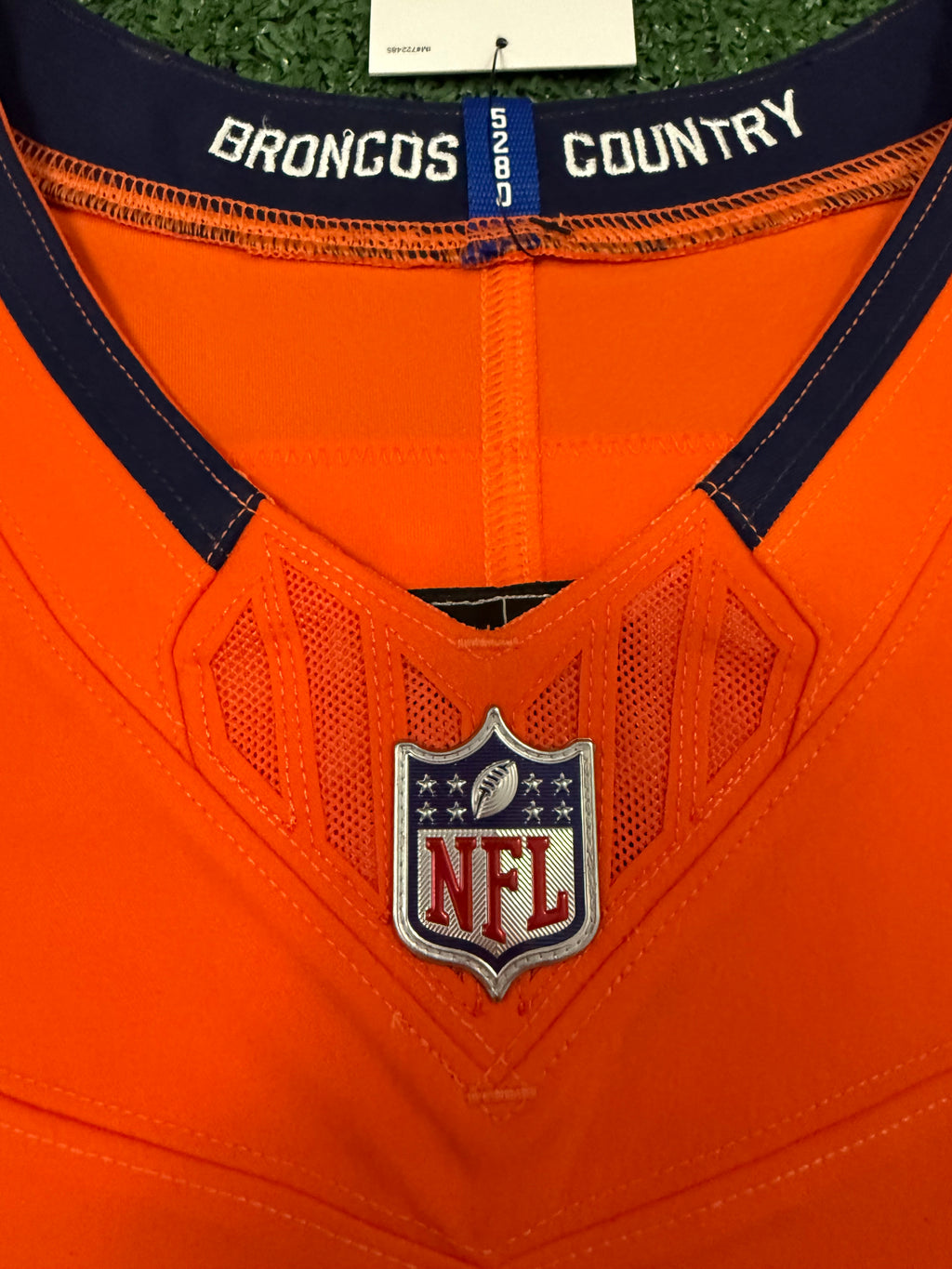 Bo Nix Denver Broncos Jersey #10 Nike Vapor Fuse Elite Orange Size 44 (L) NFL