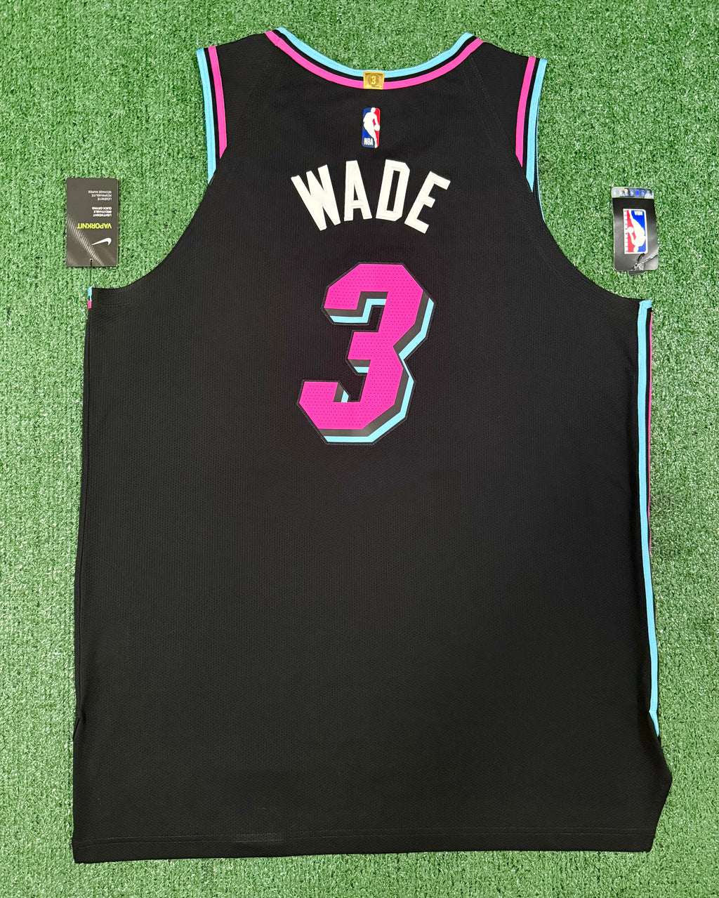 Dwayne Wade Miami Heat Jersey #3 Nike Vaporknit Authentic Black Size 52 (XL) NBA