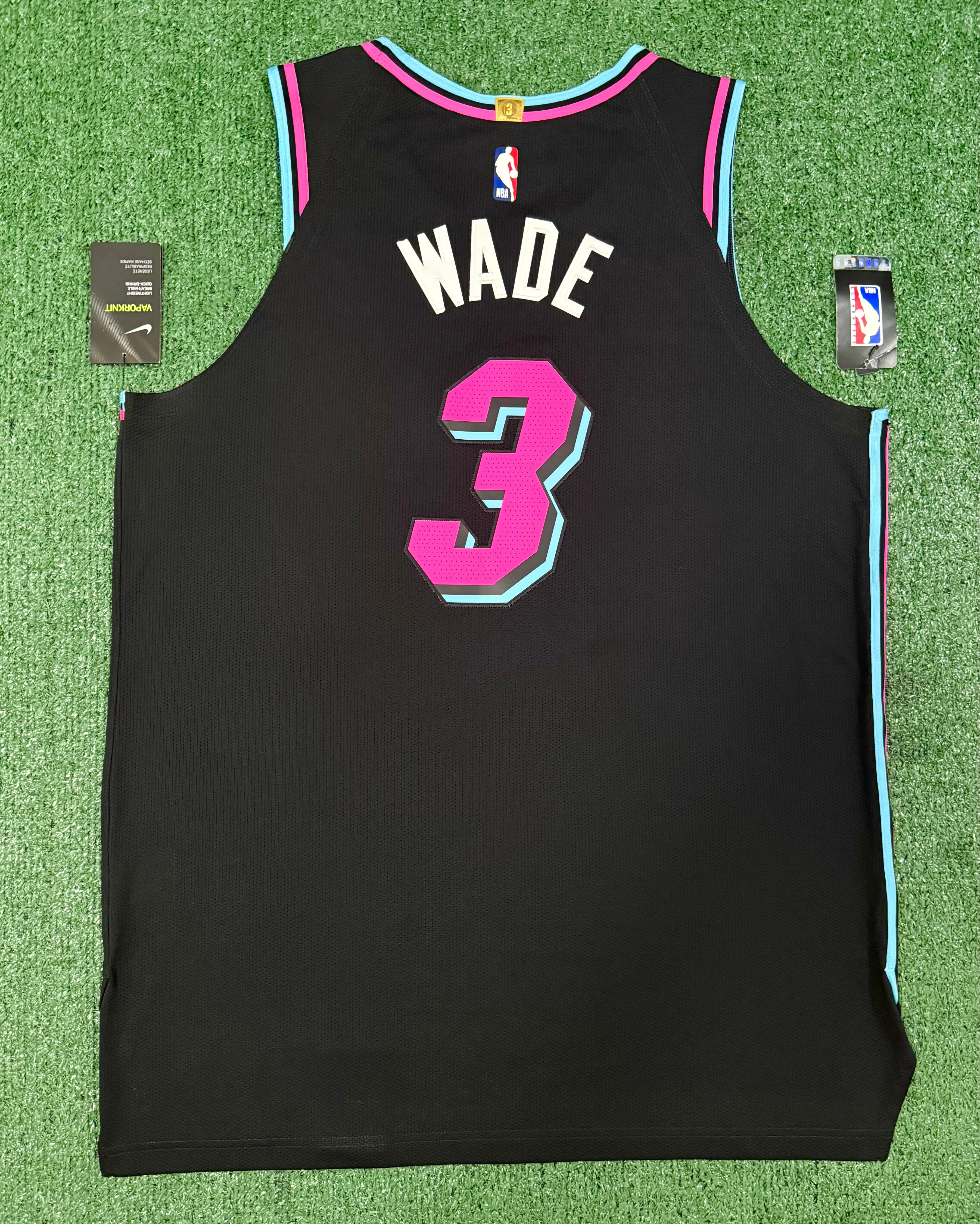Dwayne Wade Miami Heat Jersey #3 Nike Vaporknit Authentic Black Size 52 (XL) NBA