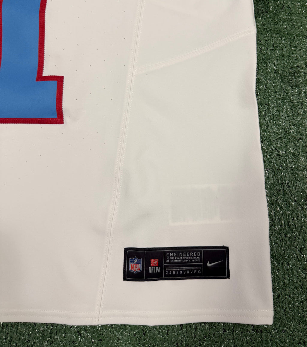 Cam Ward Tennessee Titans Jersey #1 Nike Vapor Fuse Elite White Size 40 (M) NFL