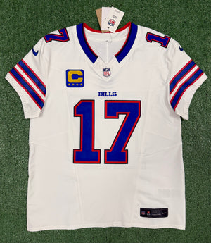 Josh Allen Buffalo Bills Jersey #17 Nike Vapor Fuse Elite White Size 44 (L) NFL