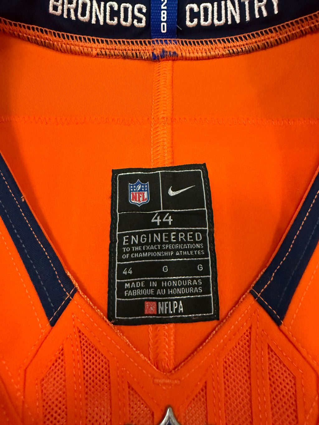 Pat Surtain II Denver Broncos Jersey #2 Nike Vapor Fuse Elite Orange Size 44 (L) NFL