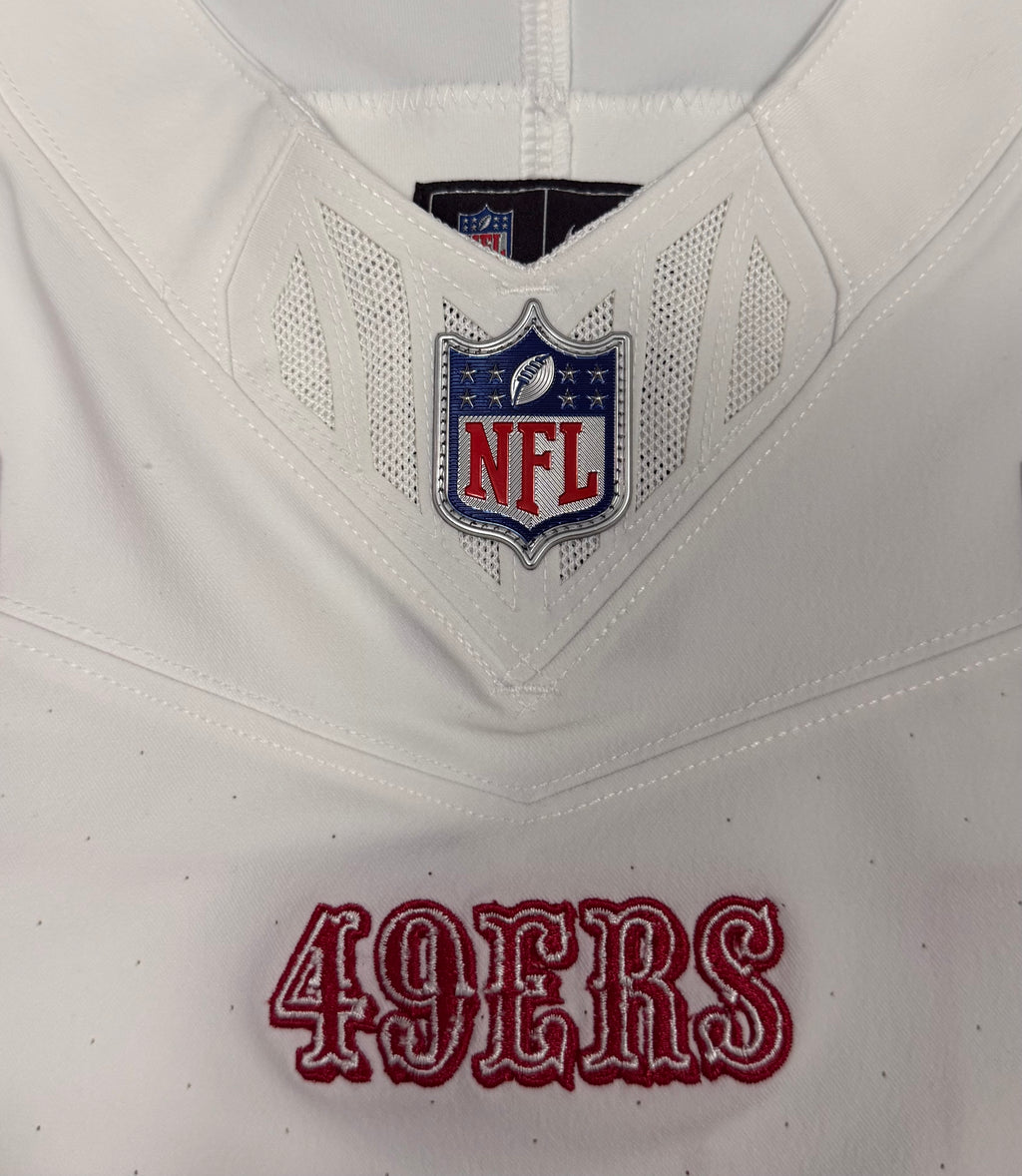 Brock Purdy San Francisco 49ers Jersey #13 Nike Vapor FUSE Elite White Size 44 (Large) NFL