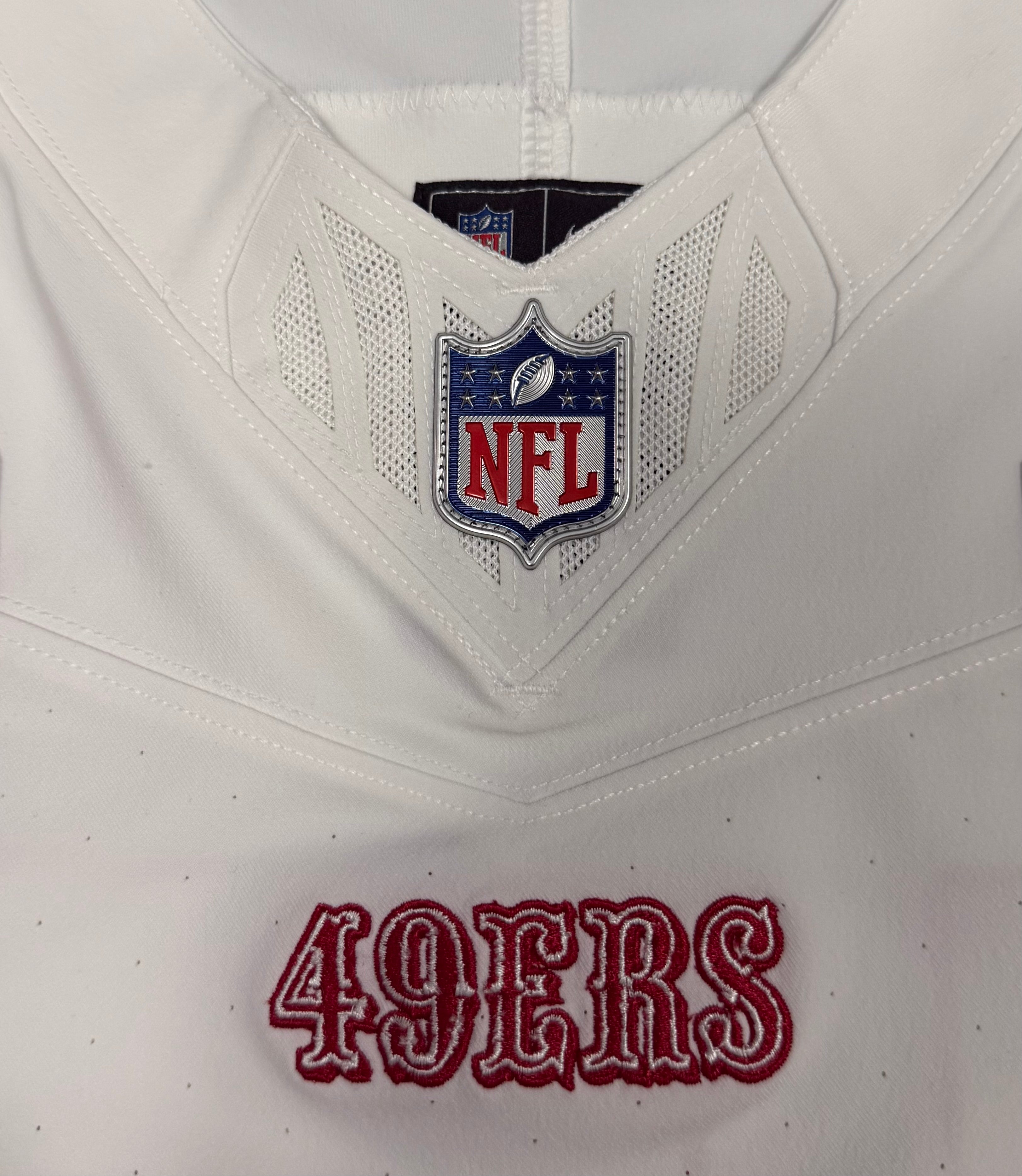 Brock Purdy San Francisco 49ers Jersey #13 Nike Vapor FUSE Elite White Size 44 (Large) NFL