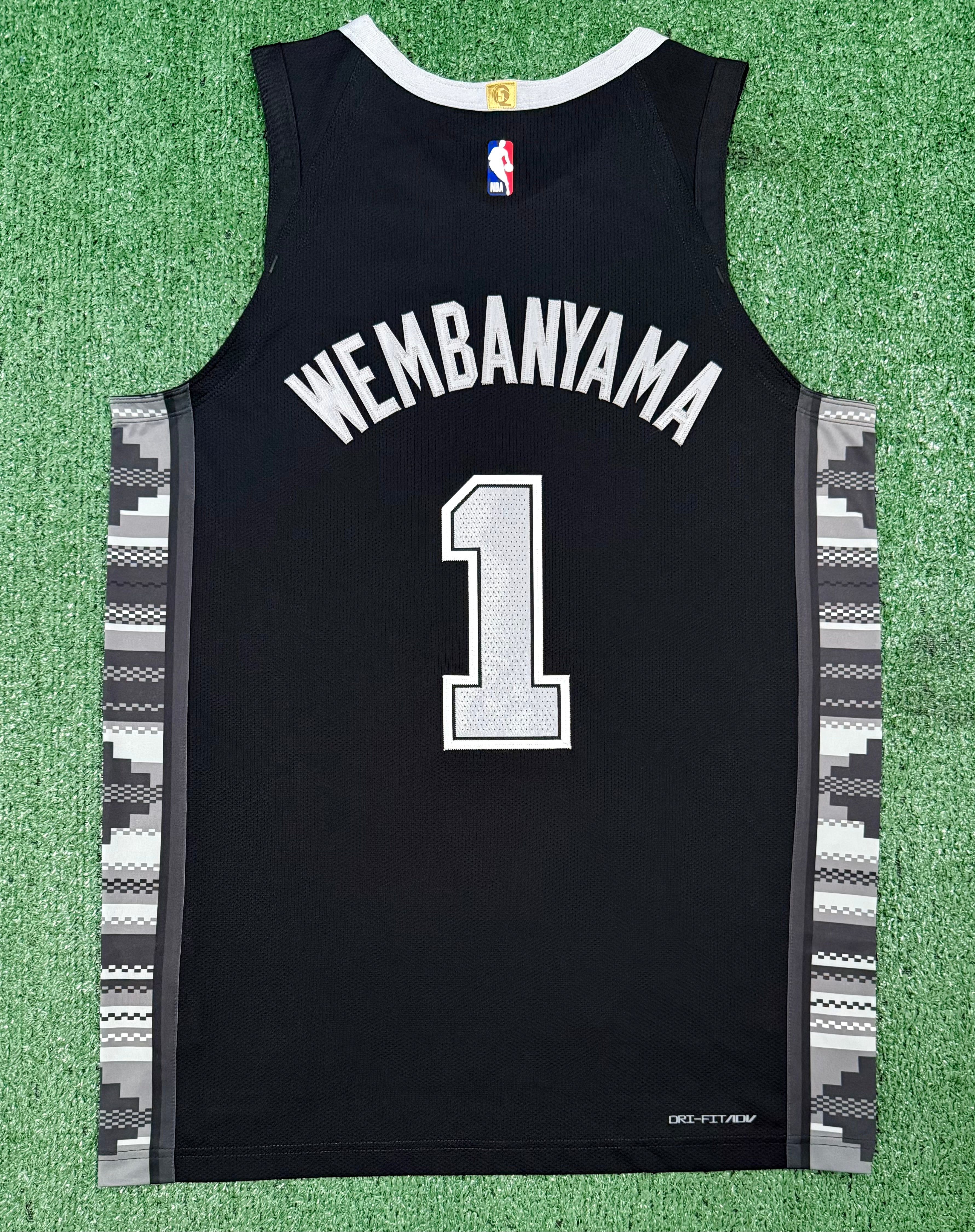 Victor Wembanyama San Antonio Spurs Jersey #1 Nike ADV Authentic Black Size 48 (L) NBA