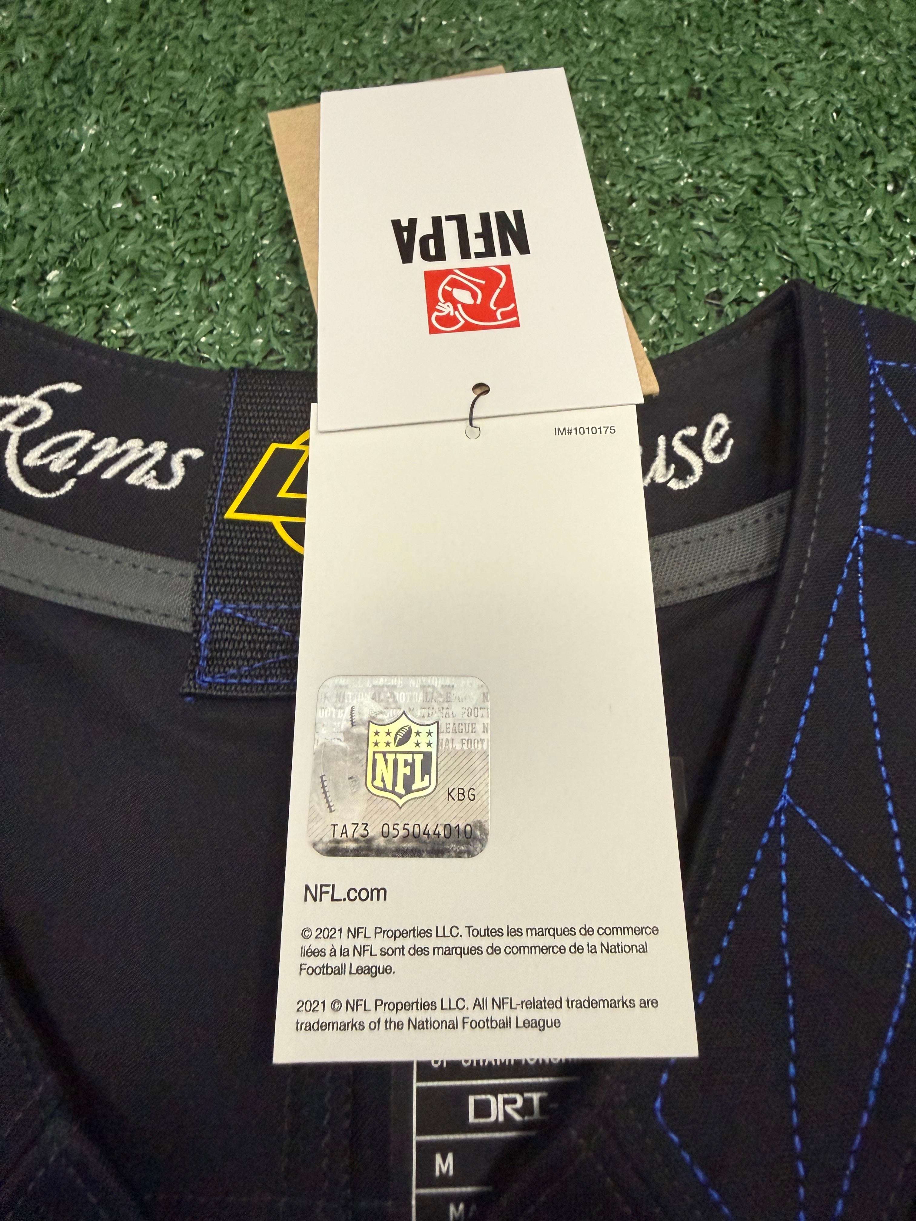 Matthew Stafford Los Angeles Rams Jersey #9 Nike FUSE Rivalry Black Size (Medium) NFL