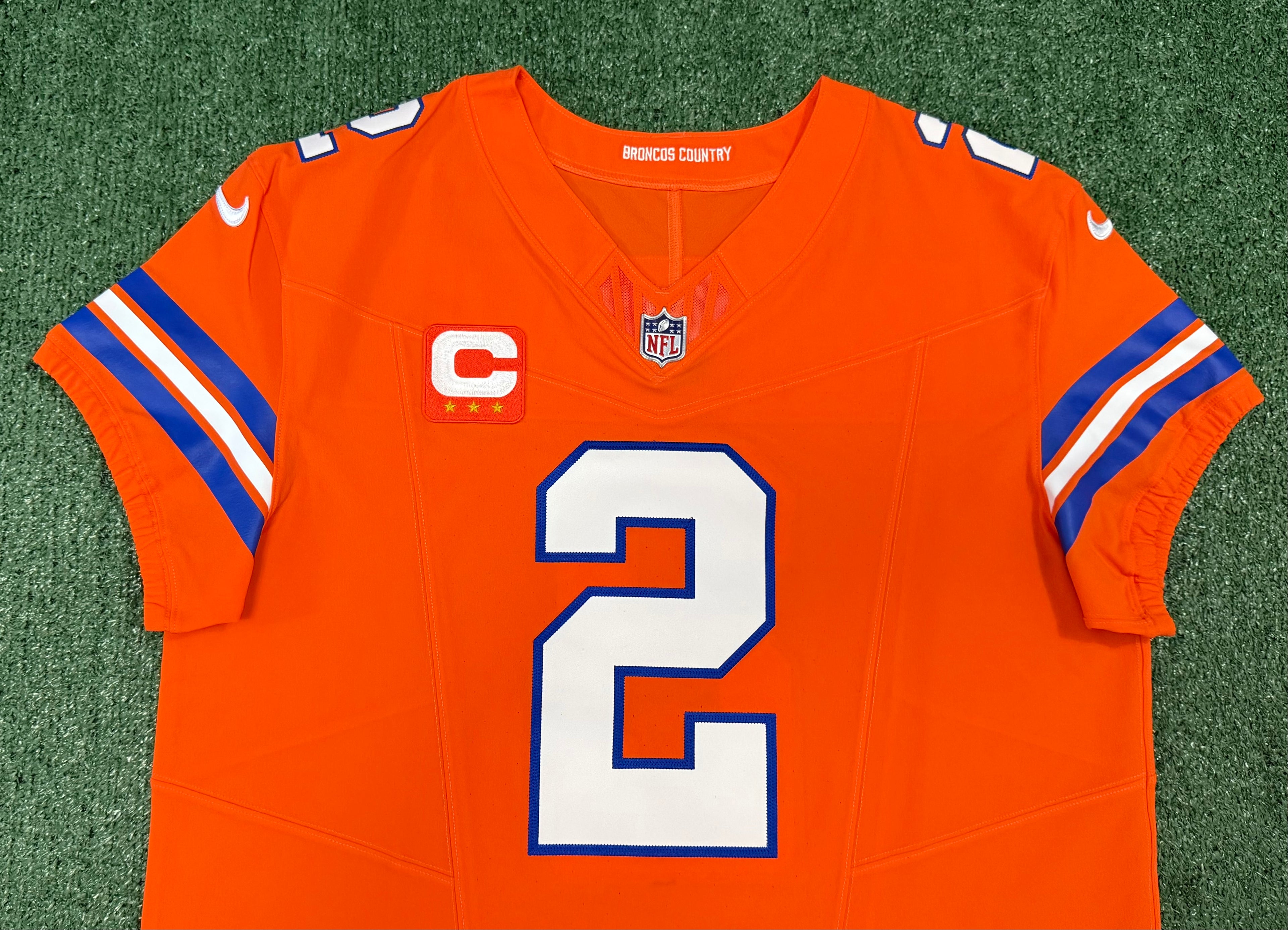 Pat Surtain II Denver Broncos Jersey #2 Nike Vapor Fuse Elite Orange Size 48 (XL) NFL