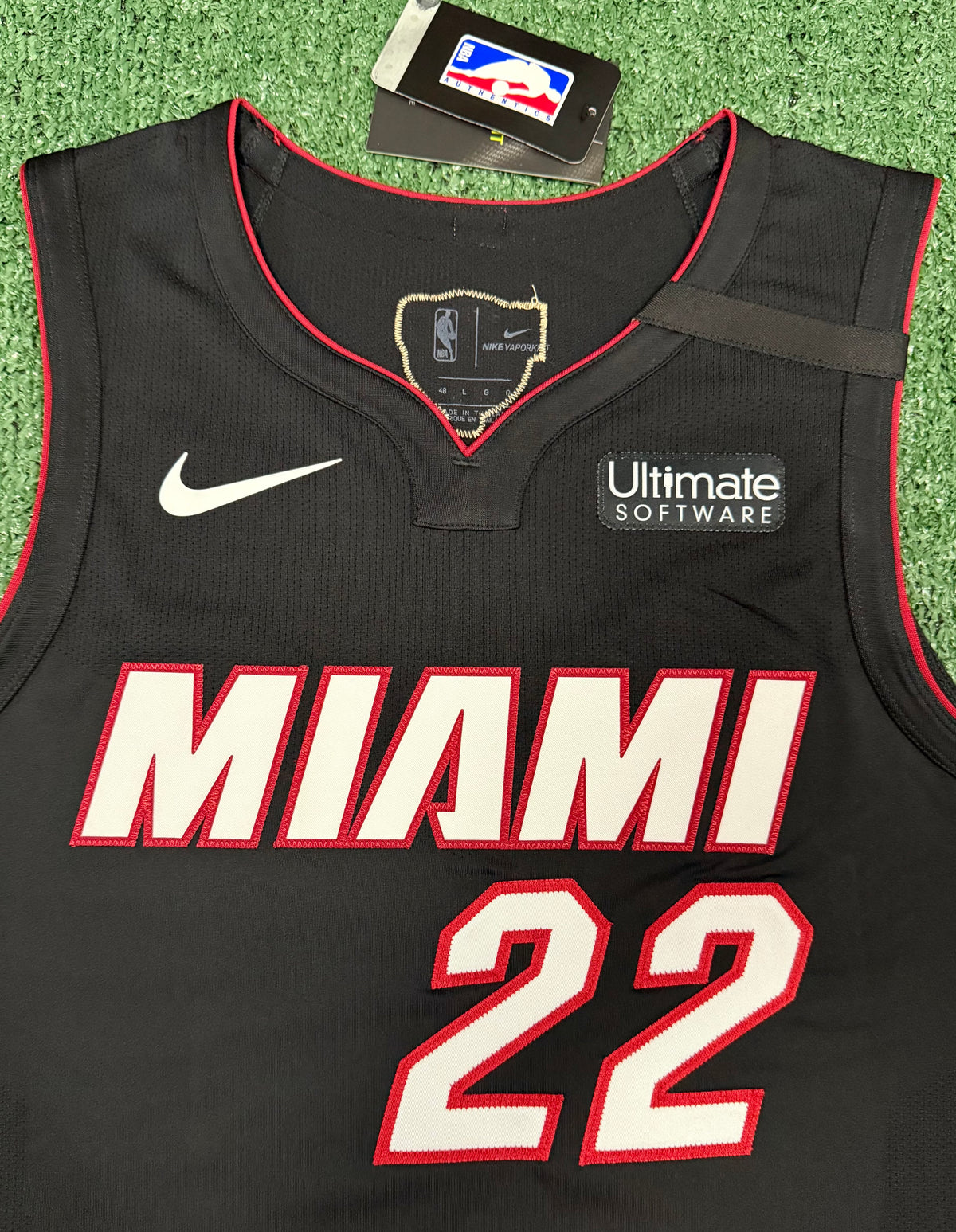 Jimmy Butler Miami Heat Bubble Jersey #22 Nike Vaporknit Authentic Black Size 48 (Large) NBA