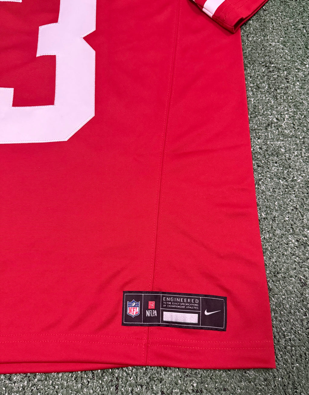 Christian McCaffrey San Francisco 49ers Jersey #23 Nike Vapor Fuse Limited Stitched Red Size (XL) NFL