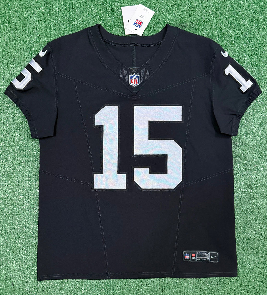 Fernando Mendoza Las Vegas Raiders Jersey #15 Nike Vapor Fuse Elite Black Size 44 (L) NFL