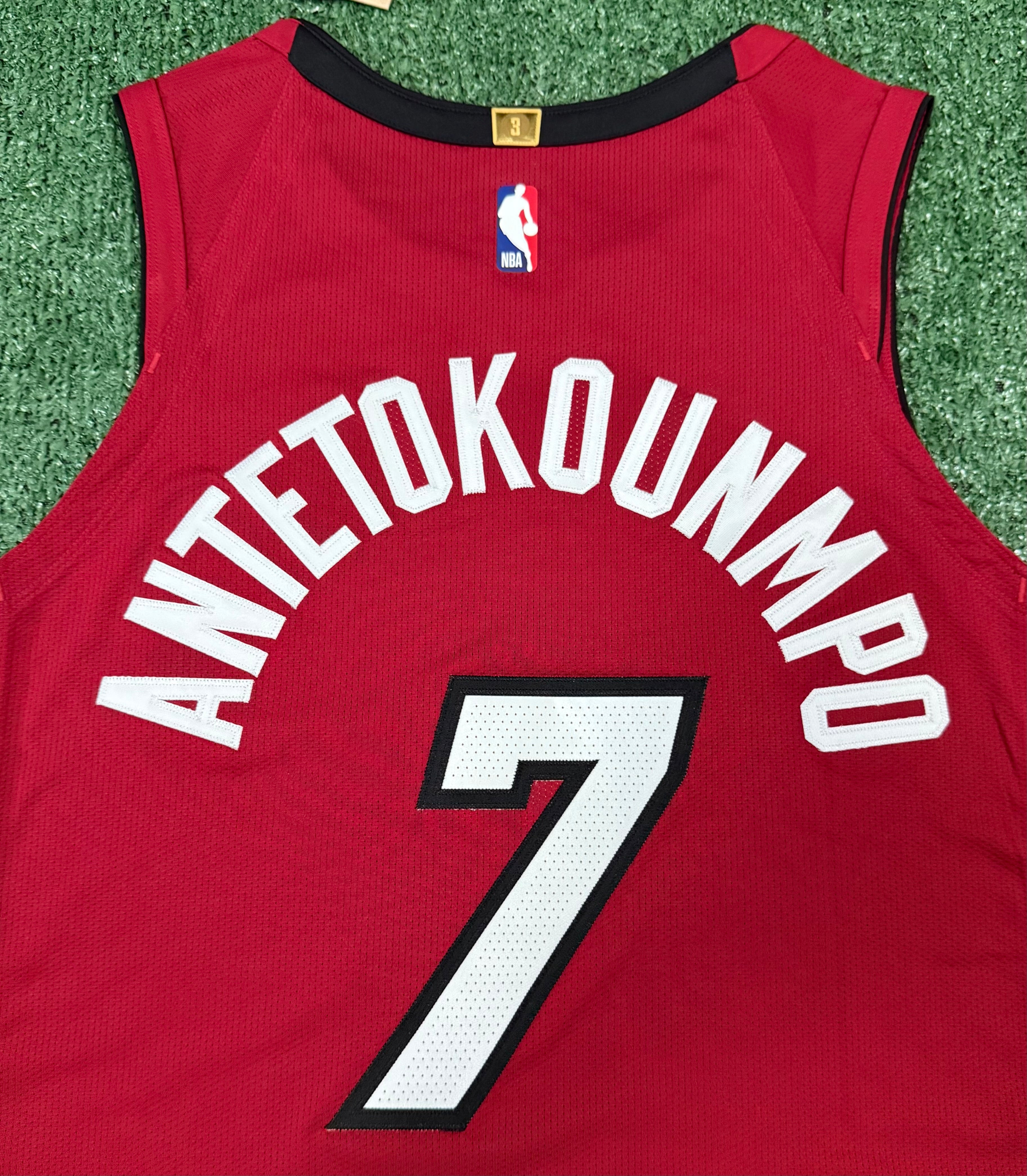 Giannis Antetokounmpo Miami Heat Jersey #7 Nike ADV Authentic Red Size 48 (Large) NBA