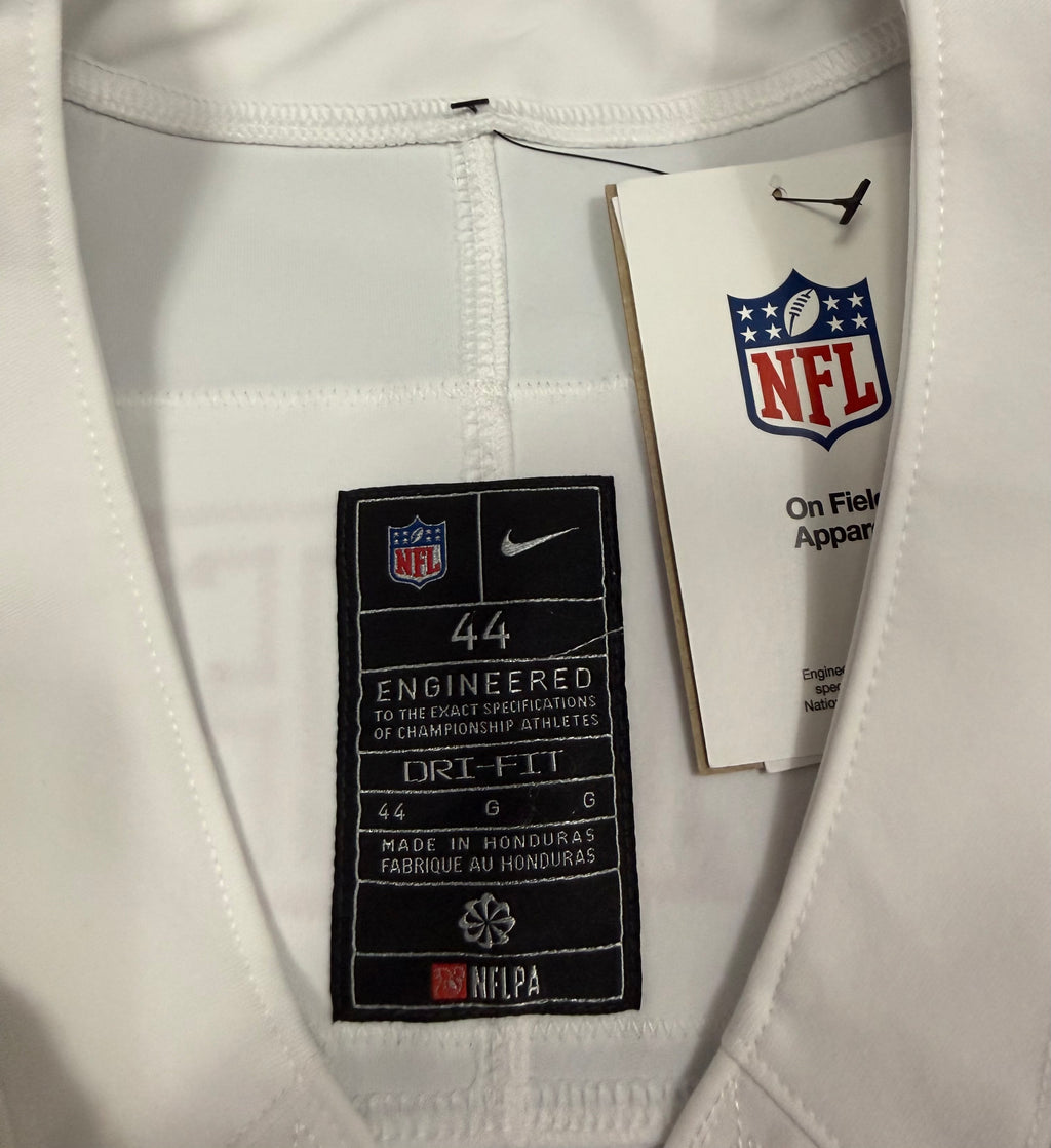 Christian McCaffrey San Francisco 49ers Jersey #23 Nike Vapor FUSE Elite White Size 44 (Large) NFL