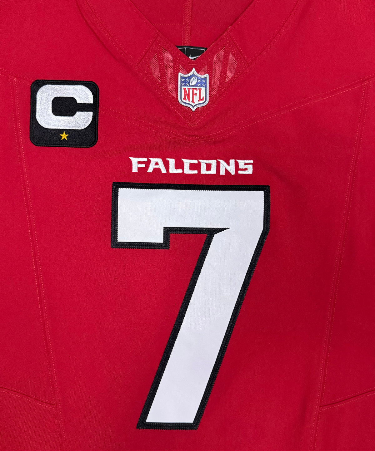 Bijan Robinson Atlanta Falcons Jersey #7 Nike Vapor FUSE Elite Red Size 44 (Large) NFL