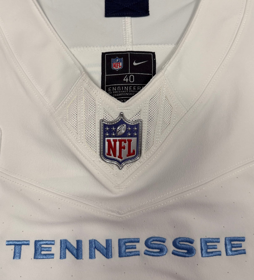 Cam Ward Tennessee Titans Jersey #1 Nike Vapor Fuse Elite White Size 40 (M) NFL