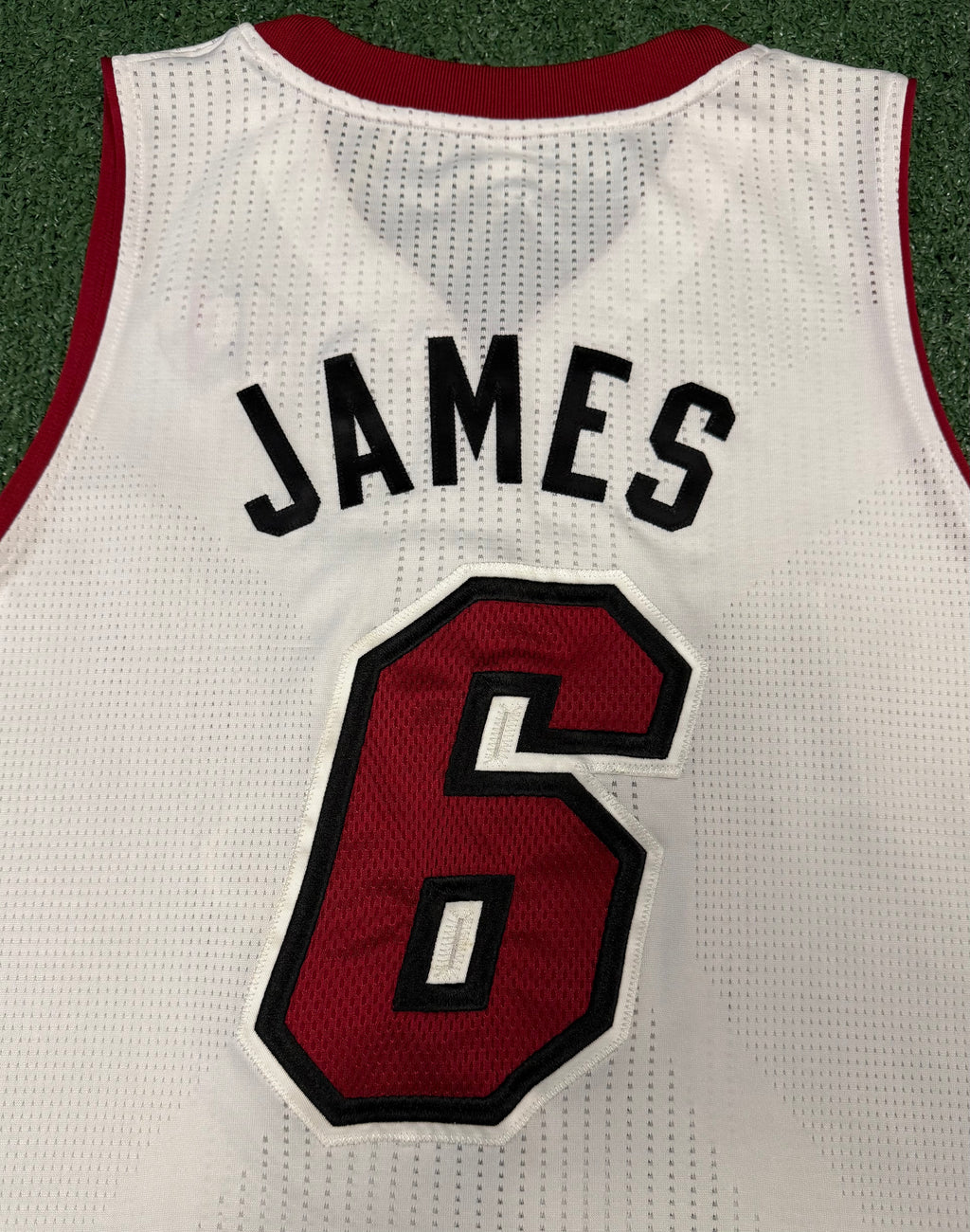 Lebron James Miami Heat Jersey #6 Adidas Climacool White Size (Large) NBA