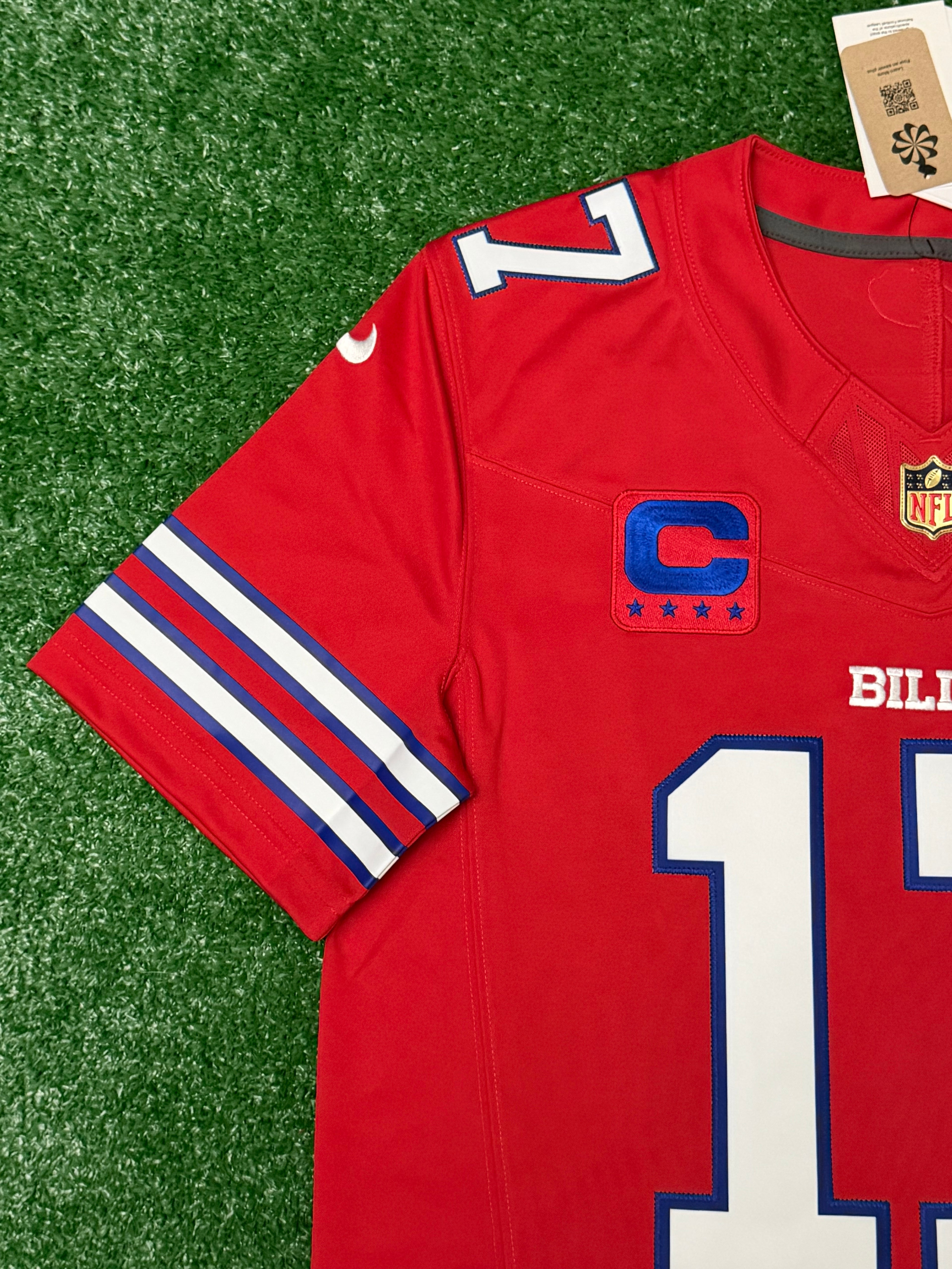 Josh Allen Buffalo Bills Jersey #17 Nike Vapor Fuse Limited Stitched Red Size (Medium) NFL