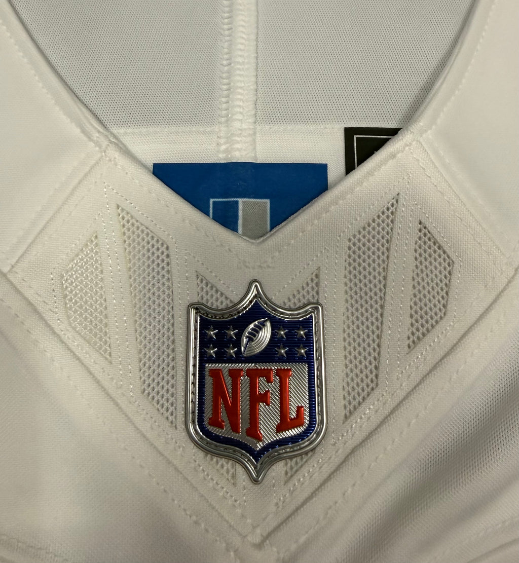 Amon Ra St Brown Detroit Lions Jersey #14 Nike Vapor Fuse Stitched Limited White Size (Large) NFL