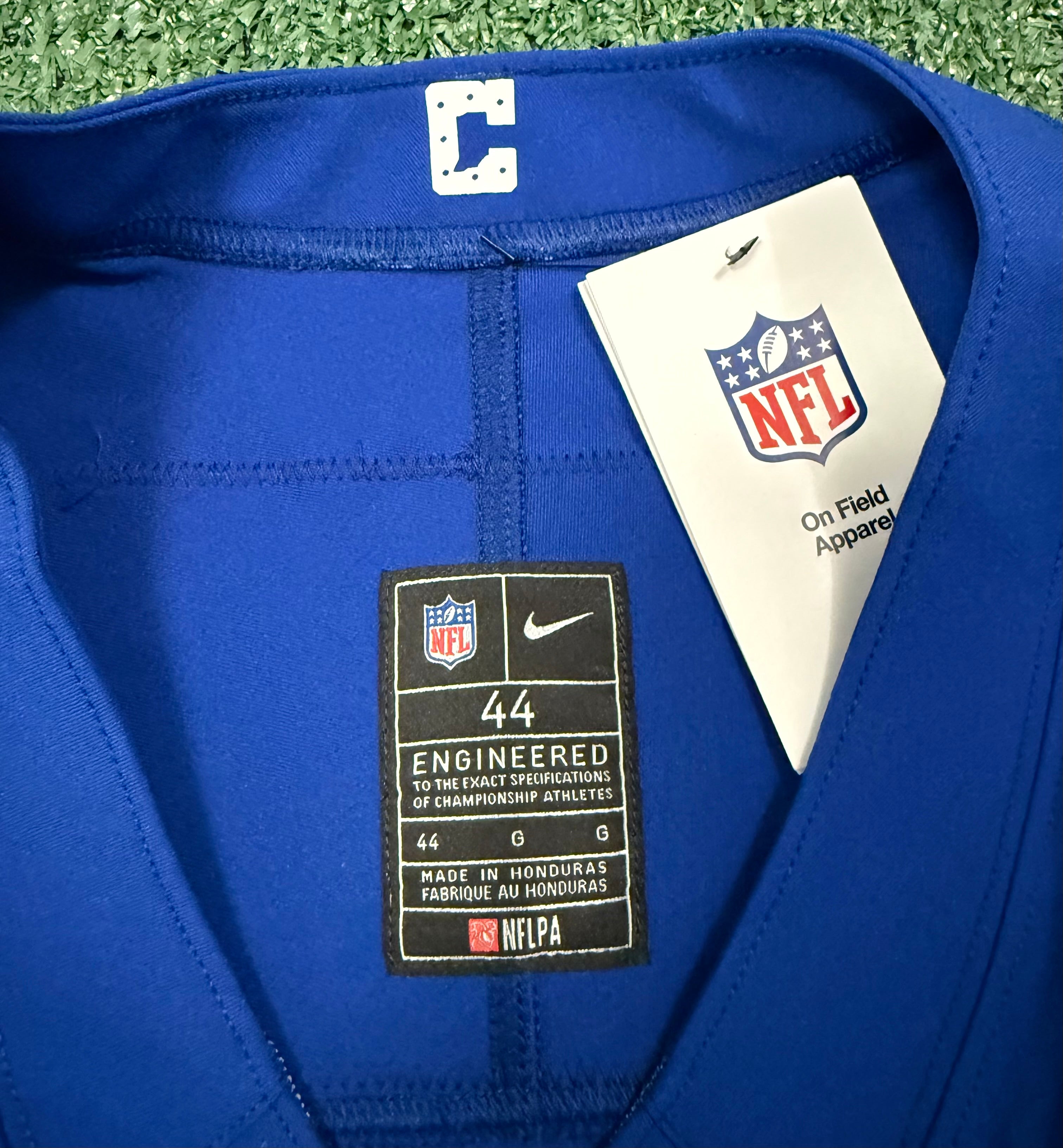 Jonathan Taylor Indianapolis Colts Jersey #28 Nike Vapor Fuse Elite Blue Size 44 (L) NFL