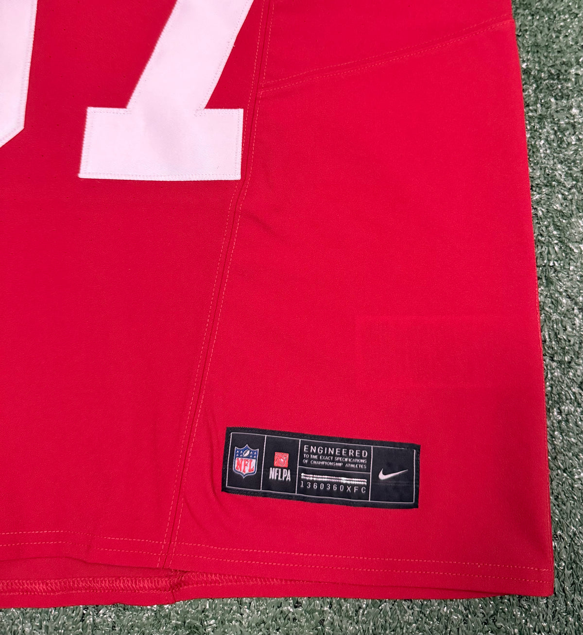 Dre Greenlaw San Francisco 49ers Jersey #57 Nike Vapor FUSE Elite Red Size 44 (Large) NFL