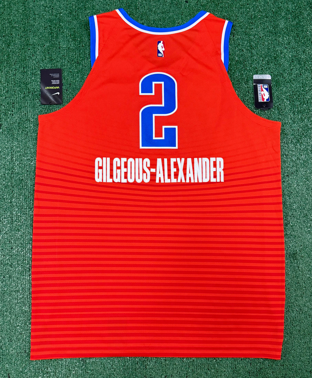 Shai Gilgeous-Alexander Oklahoma City Thunder Jersey #2 Nike VaporKnit Authentic Orange Size 52 (XL) NBA