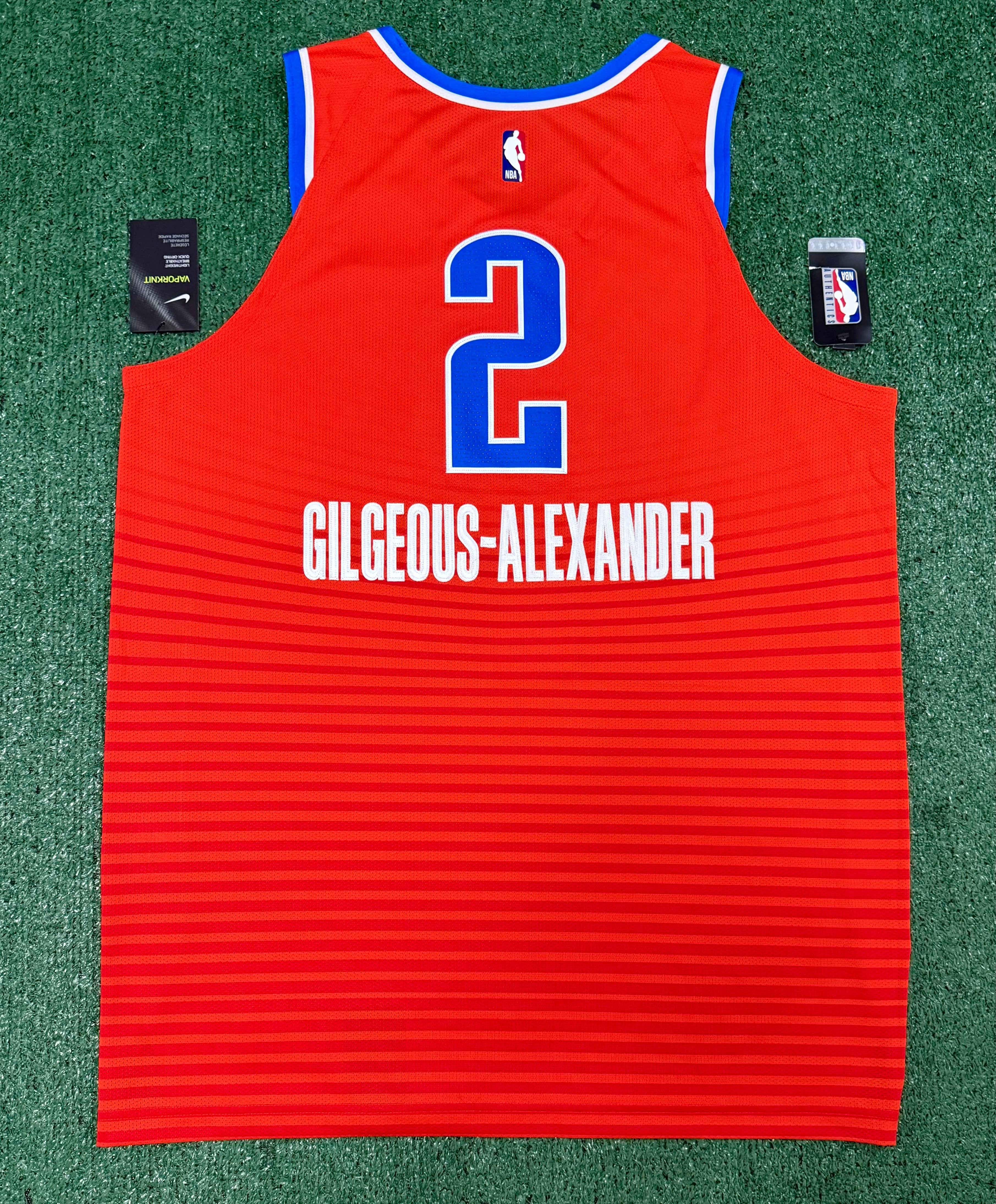 Shai Gilgeous-Alexander Oklahoma City Thunder Jersey #2 Nike VaporKnit Authentic Orange Size 52 (XL) NBA