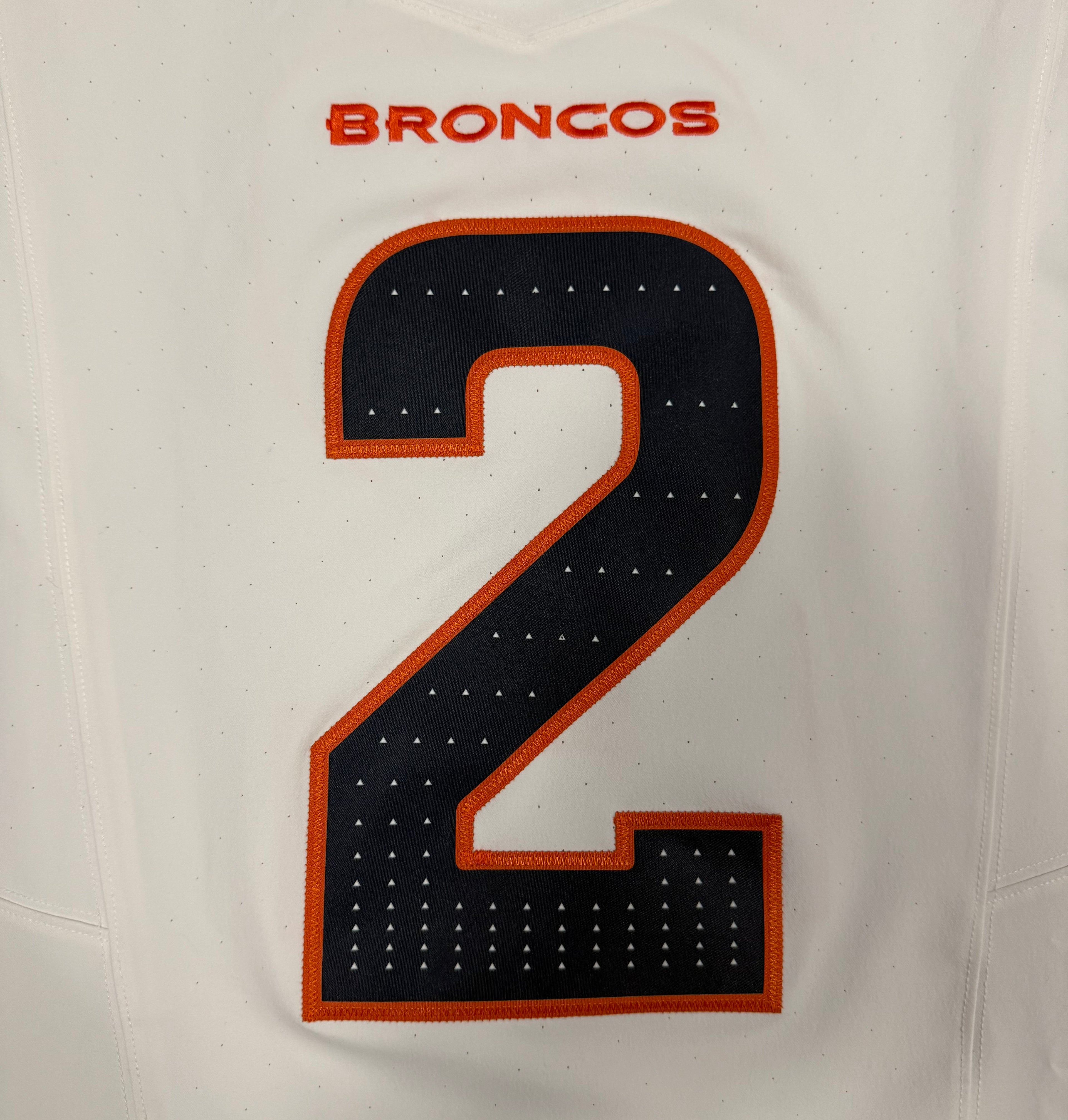 Pat Surtain II Denver Broncos Jersey #2 Nike Vapor Fuse Elite White Size 48 (XL) NFL
