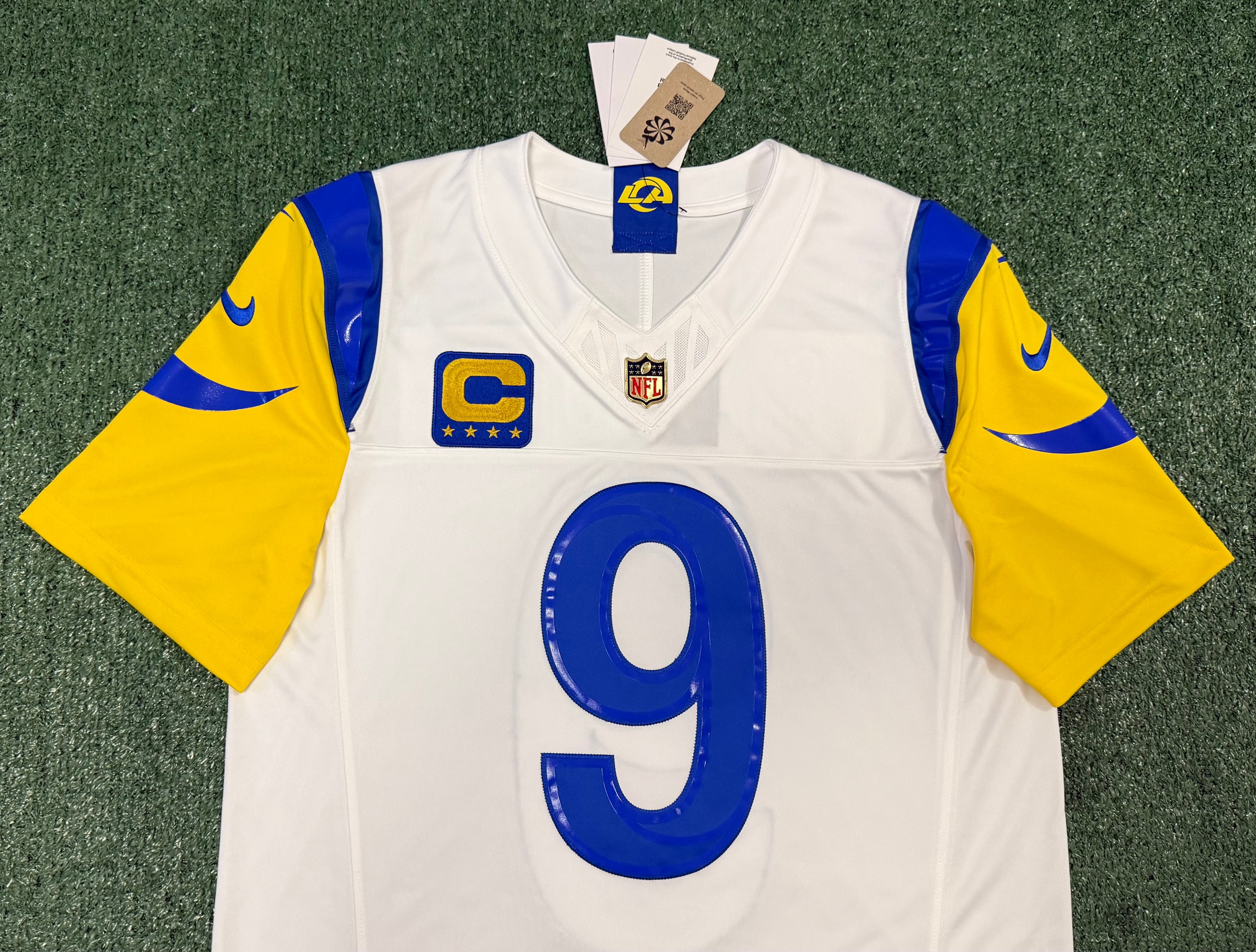 Matthew Stafford Los Angeles Rams Jersey #9 Nike Vapor Fuse Limited Stitched White Size (Medium) NFL