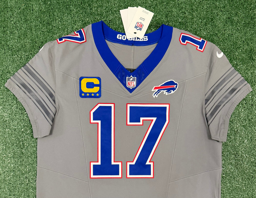 Josh Allen Buffalo Bills Jersey #17 Nike Vapor Fuse Elite Gray Size 44 (L) NFL