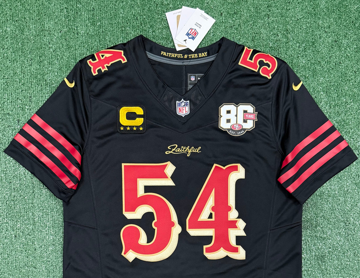 Fred Warner San Francisco 49ers Jersey #54 Nike FUSE Rivalry Black  Size (Large) NFL