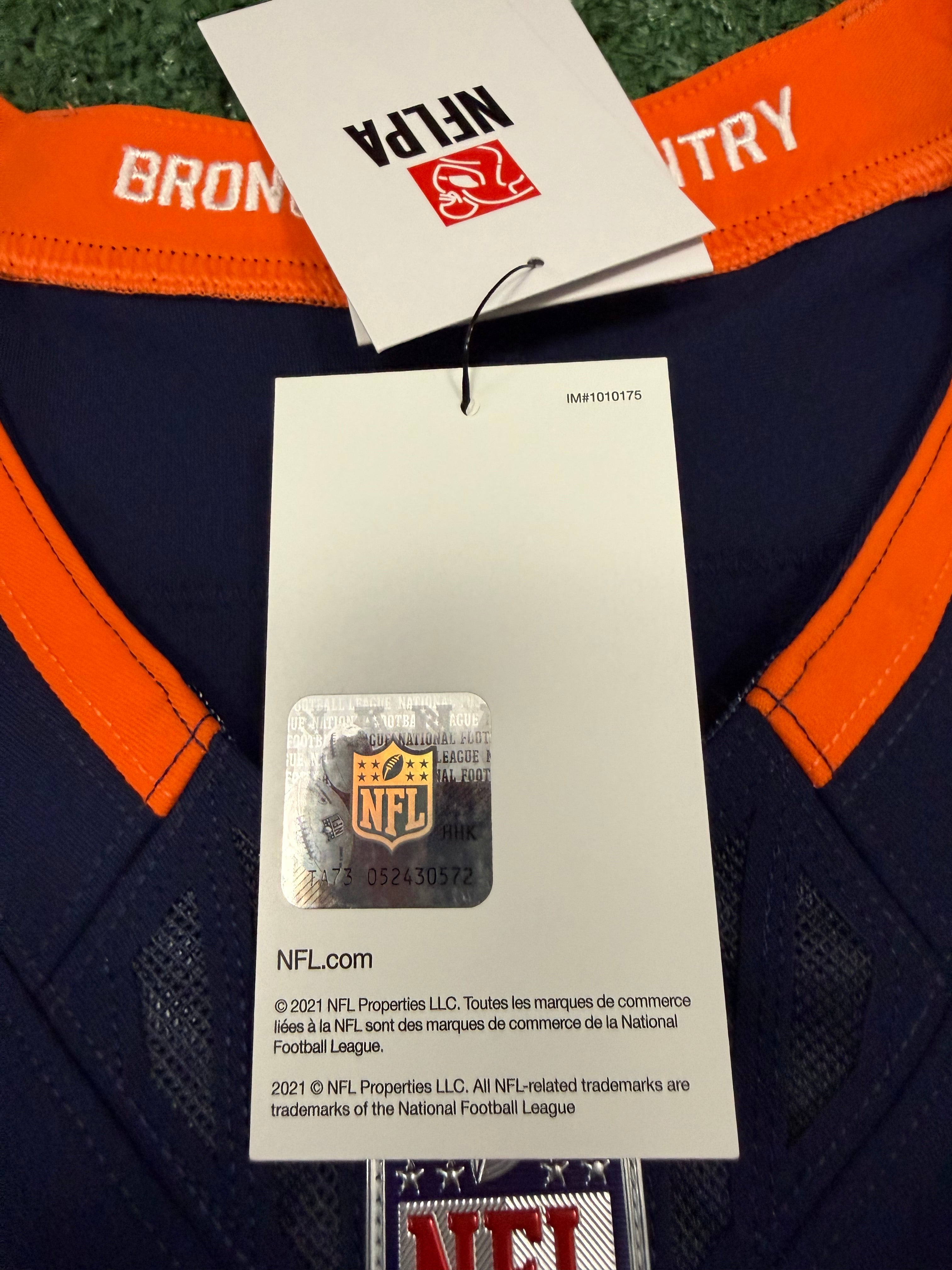 Pat Surtain II Denver Broncos Jersey #2 Nike Vapor Fuse Elite Navy Size 44 (L) NFL