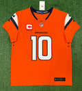 Bo Nix Denver Broncos Jersey #10 Nike Vapor Fuse Elite Orange Size 44 (L) NFL