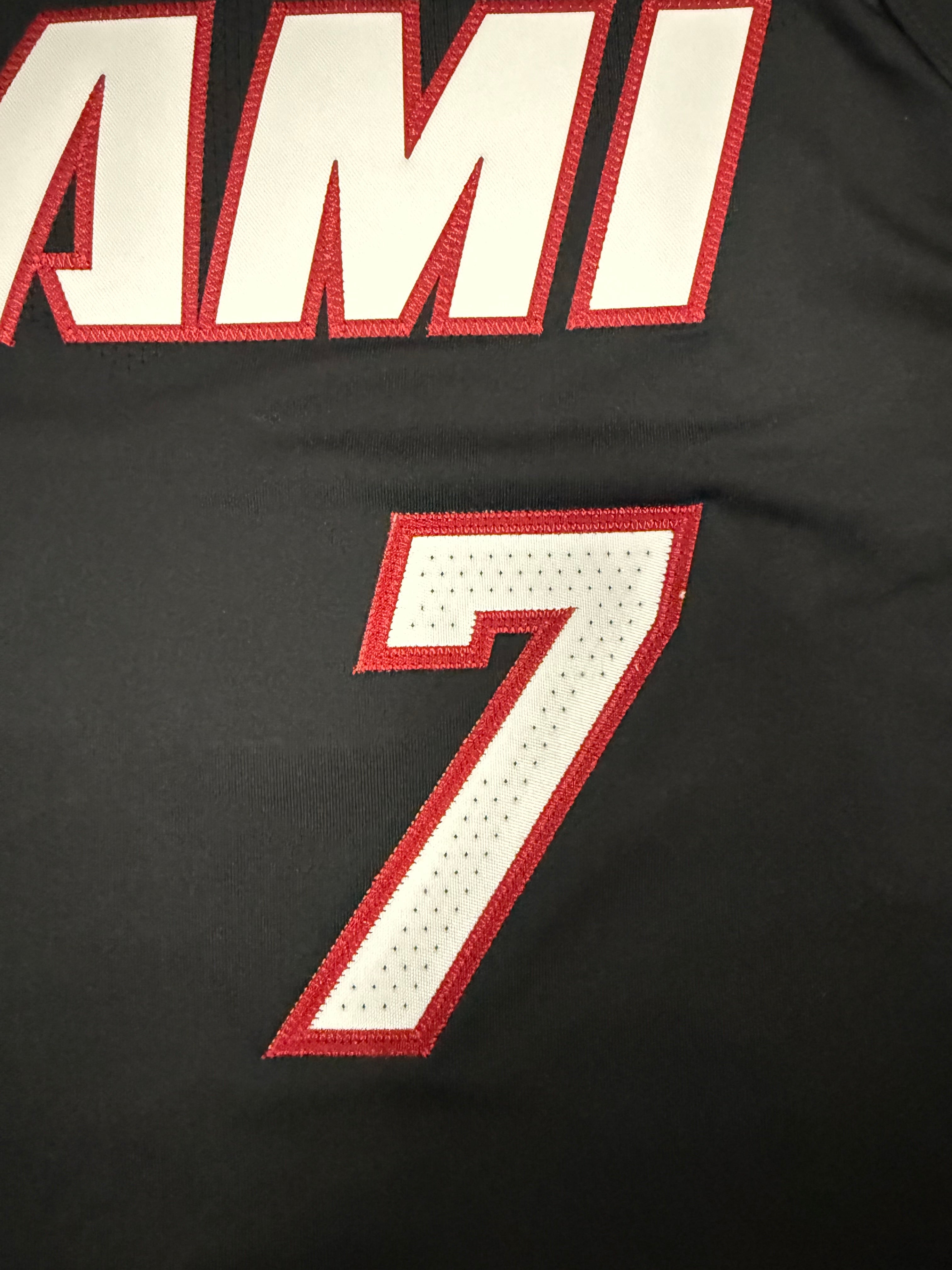 Giannis Antetokounmpo Miami Heat Jersey #7 Nike ADV Authentic Black Size 48 (Large) NBA