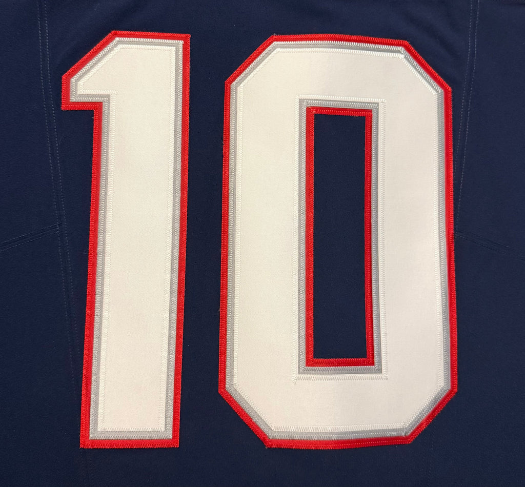 Drake Maye New England Patriots Jersey #10 Nike Vapor Fuse Elite Blue Size 48 (XL) NFL