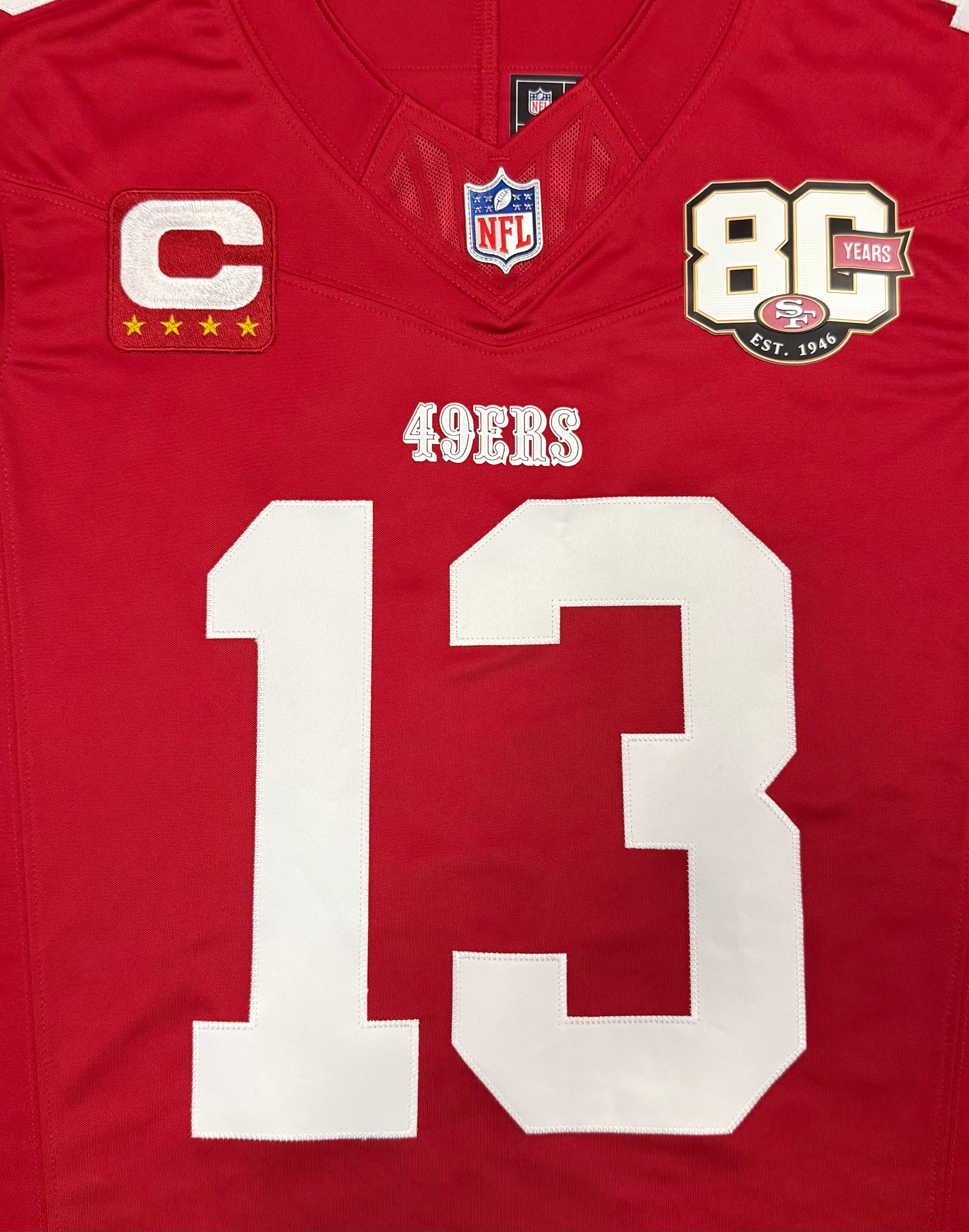 Brock Purdy San Francisco 49ers Jersey #13 Nike Vapor Fuse Limited Stitched Red Size (Medium) NFL